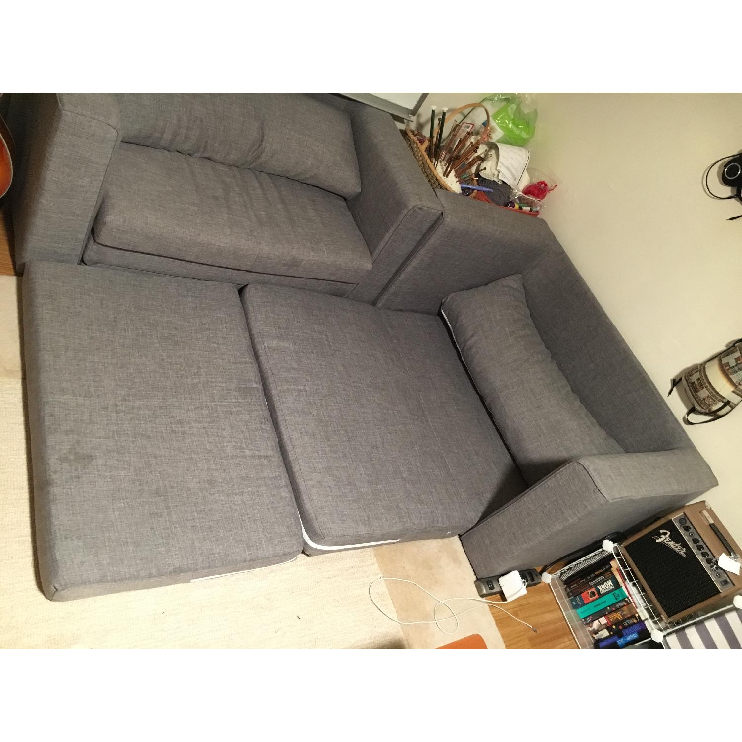 Gold Sparrow Corona Ash Convertible Loveseat - image-3