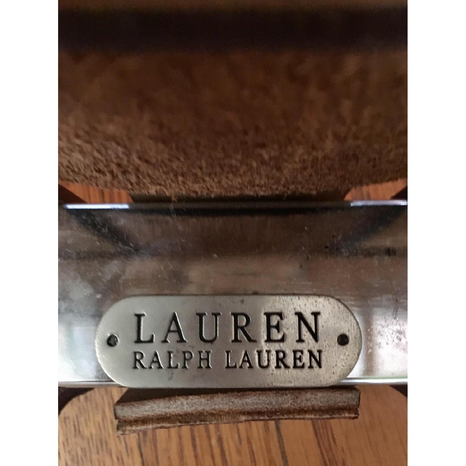 Ralph Lauren Woven Leather & Chrome Table - image-5