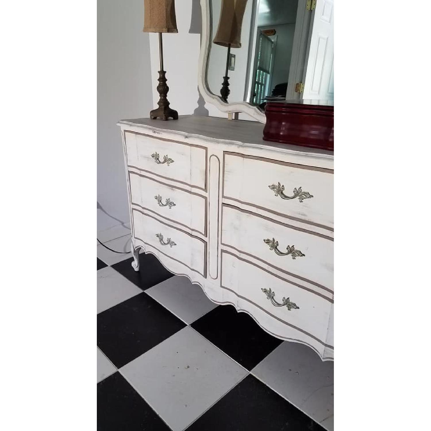 Vintage French Provincial Dresser w/ Mirror AptDeco