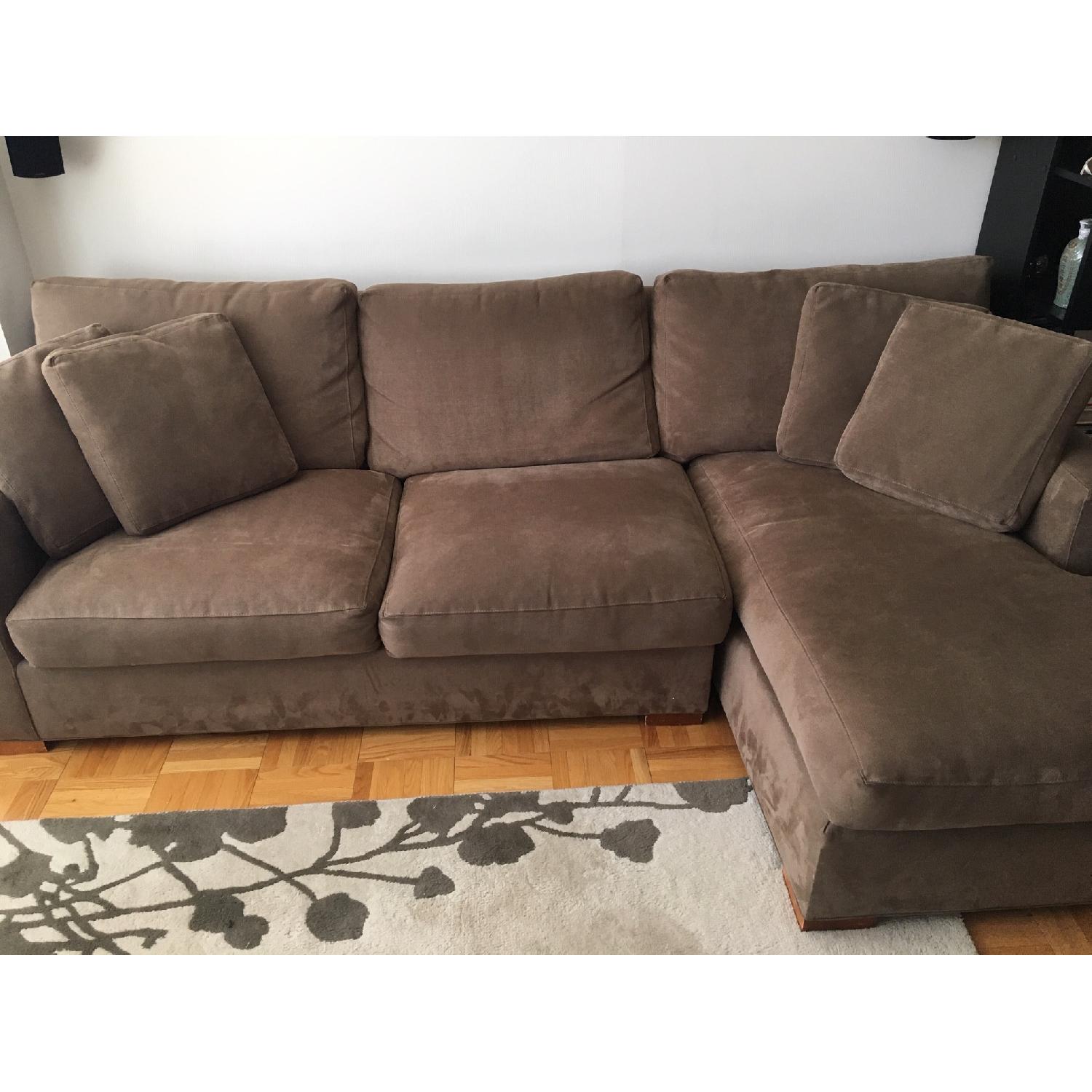 Crate & Barrel Axis Sleeper Sectional Sofa - image-1