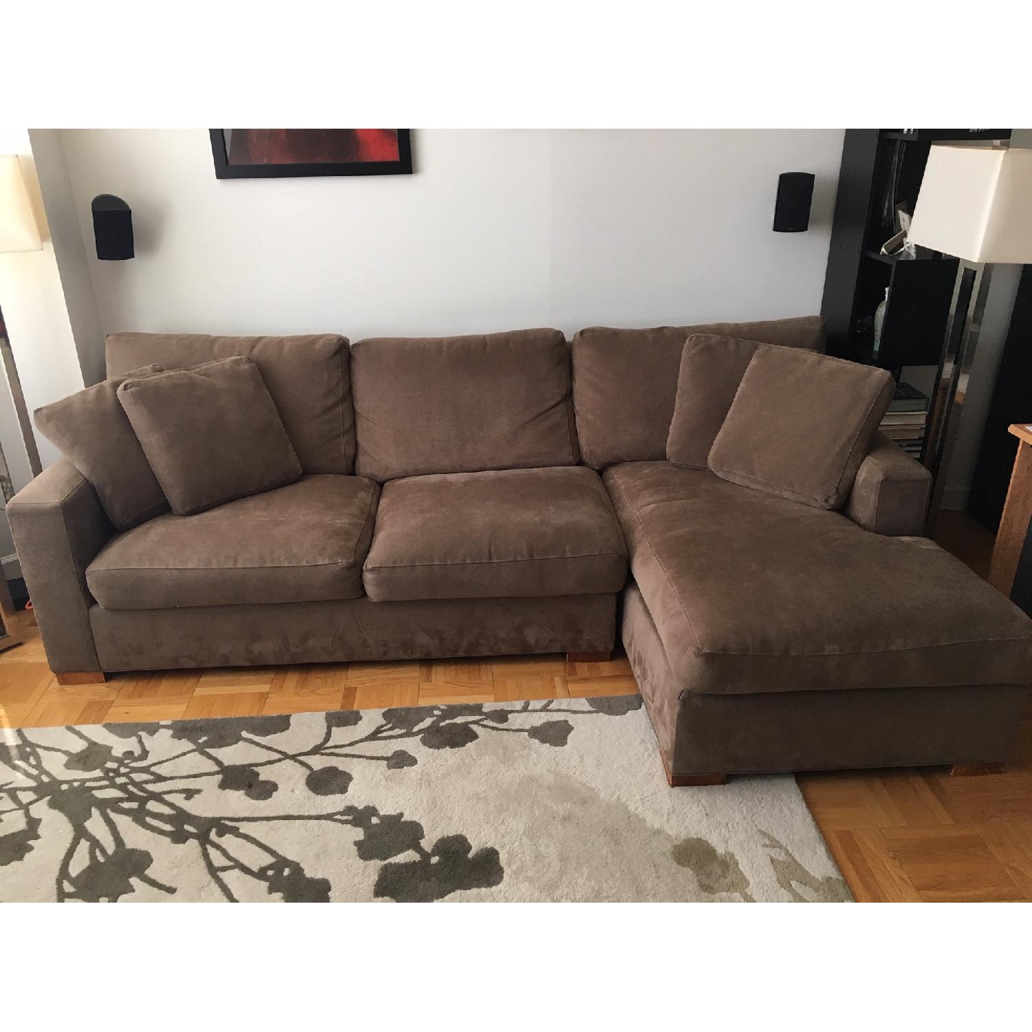 Crate & Barrel Axis Sleeper Sectional Sofa - image-2