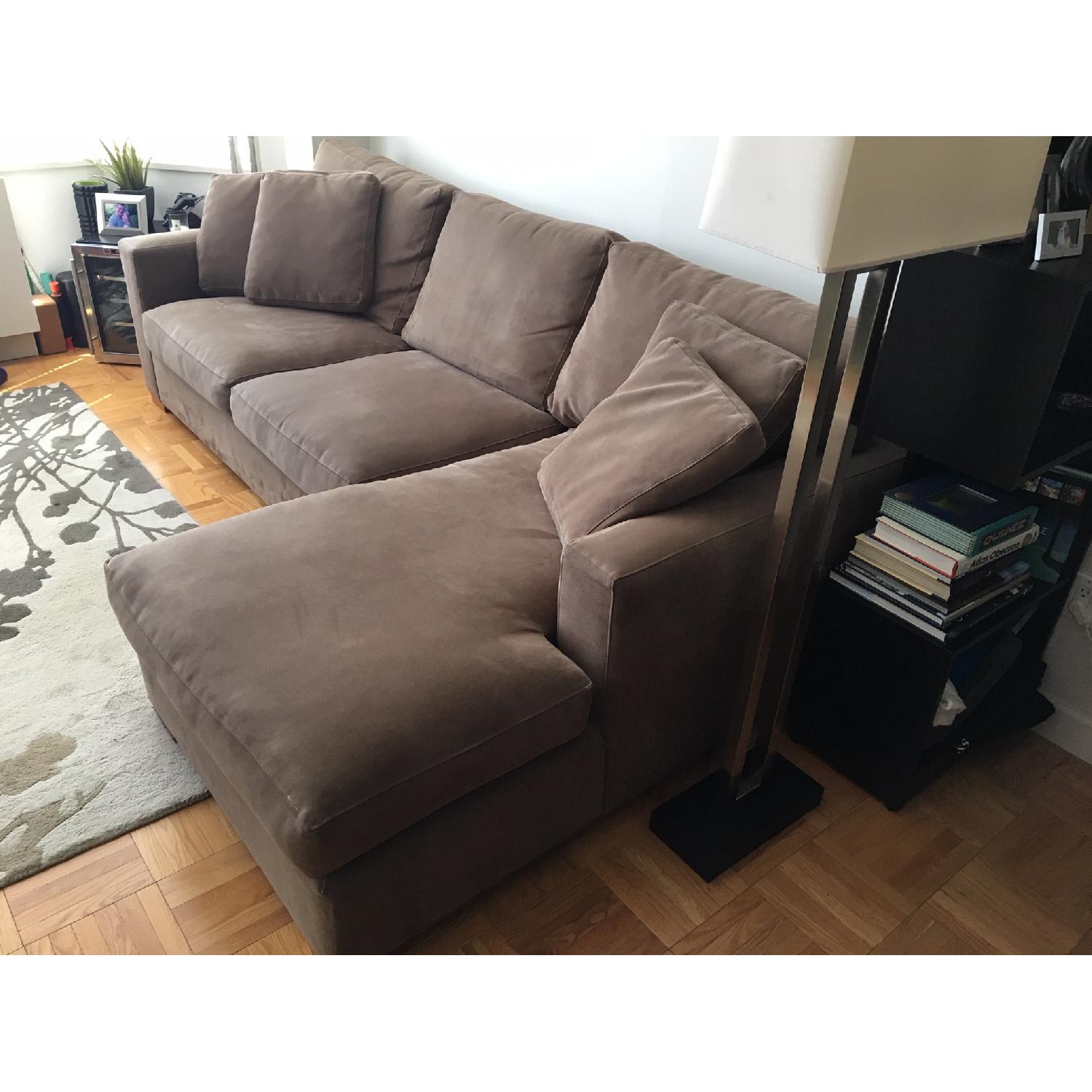 Crate & Barrel Axis Sleeper Sectional Sofa - image-3