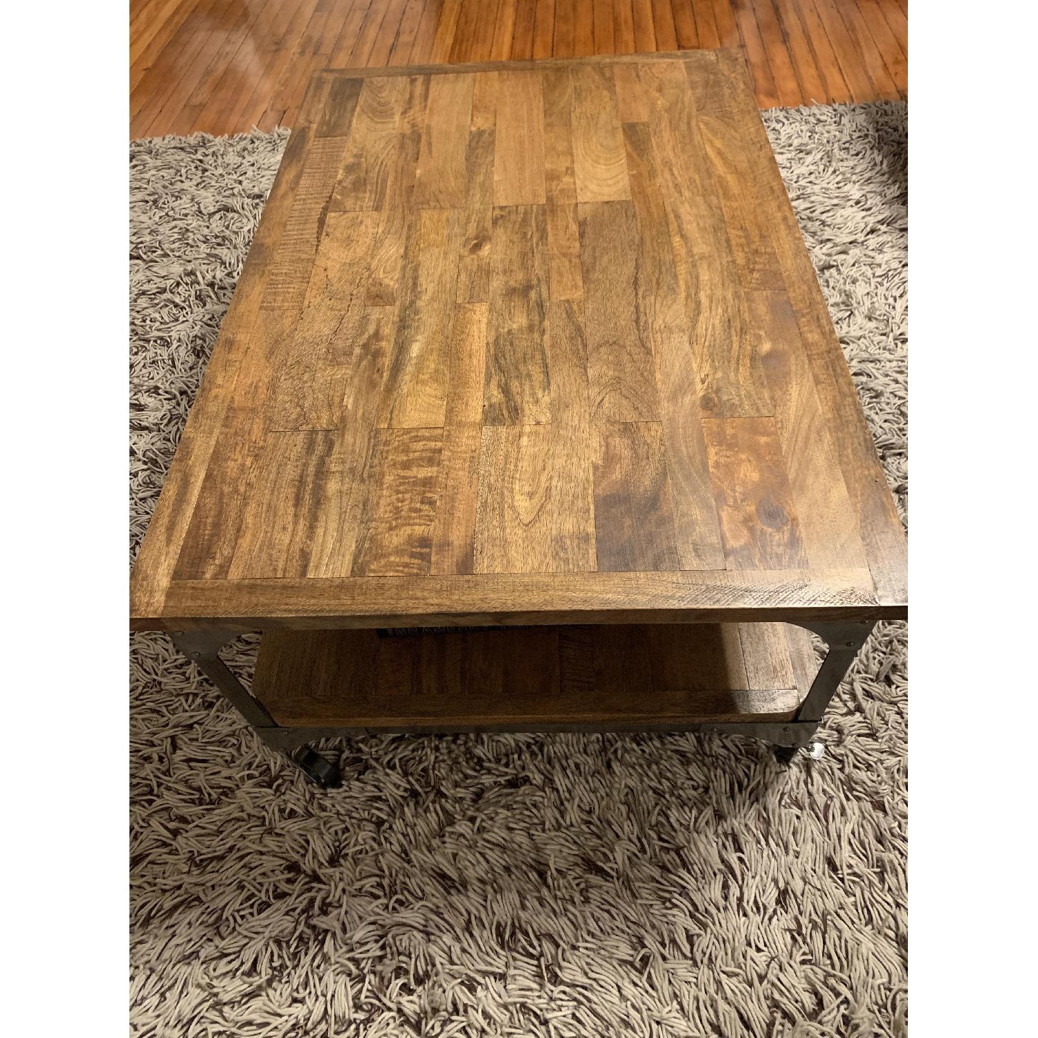 World Market Industrial Factory Cart Coffee Table - image-3