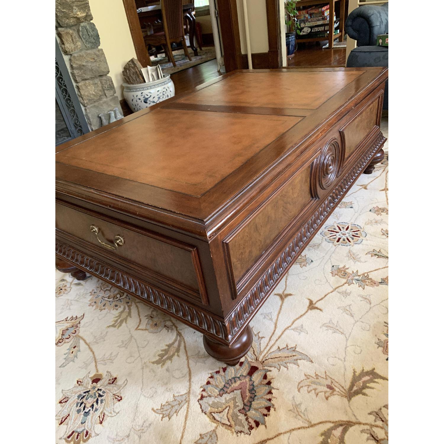 Ethan Allen Wood Coffee Table Aptdeco