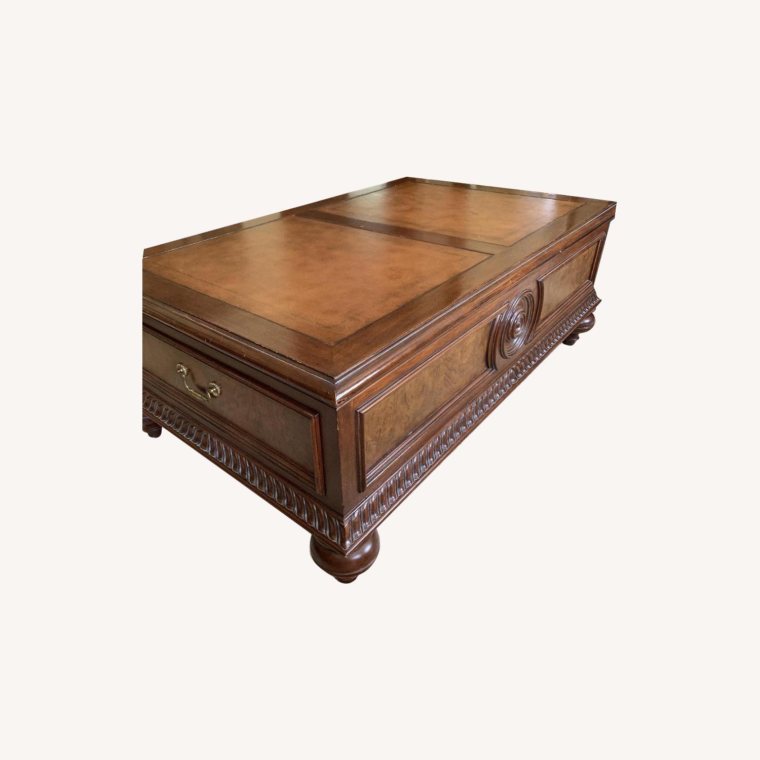 Ethan Allen Wood Coffee Table AptDeco