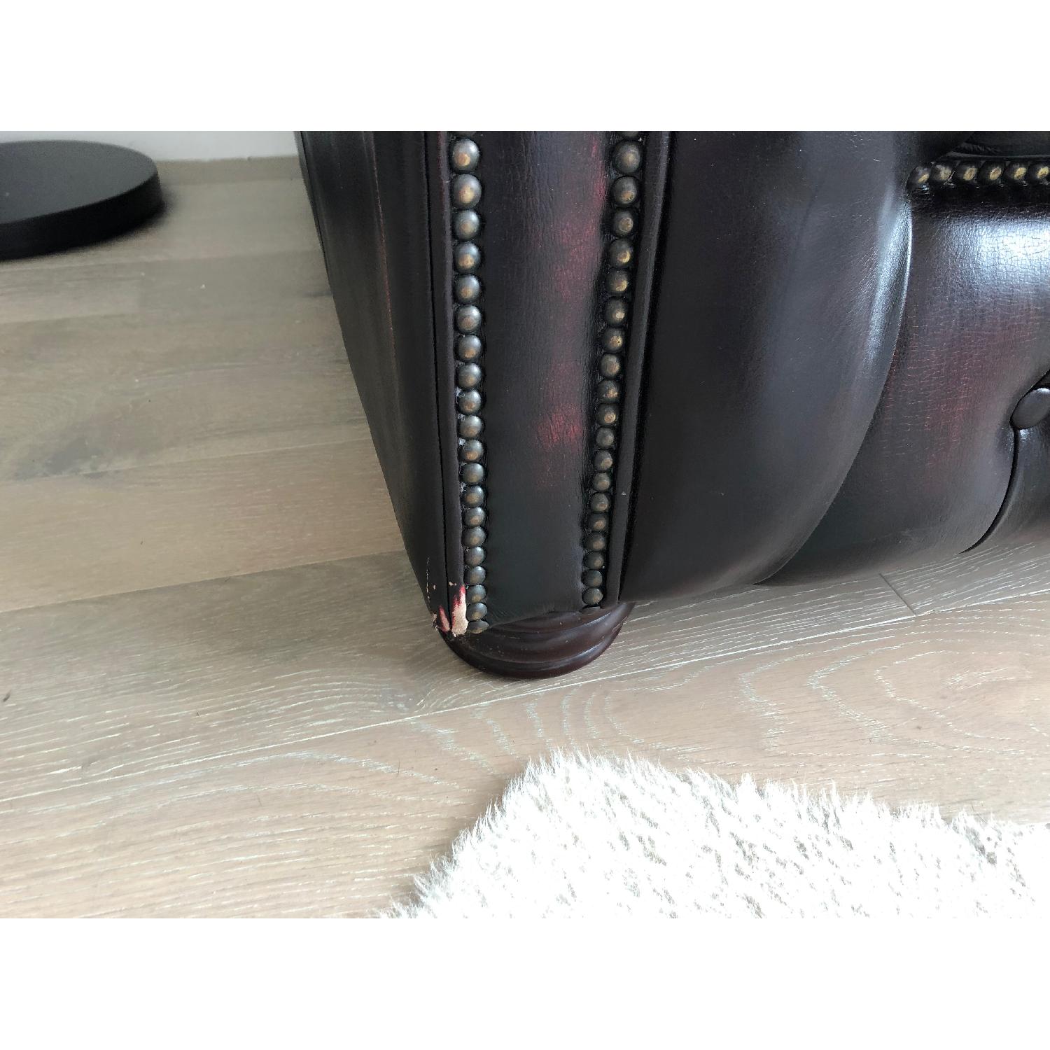 Leather Chesterfield Sofa in Oxblood Red - image-5