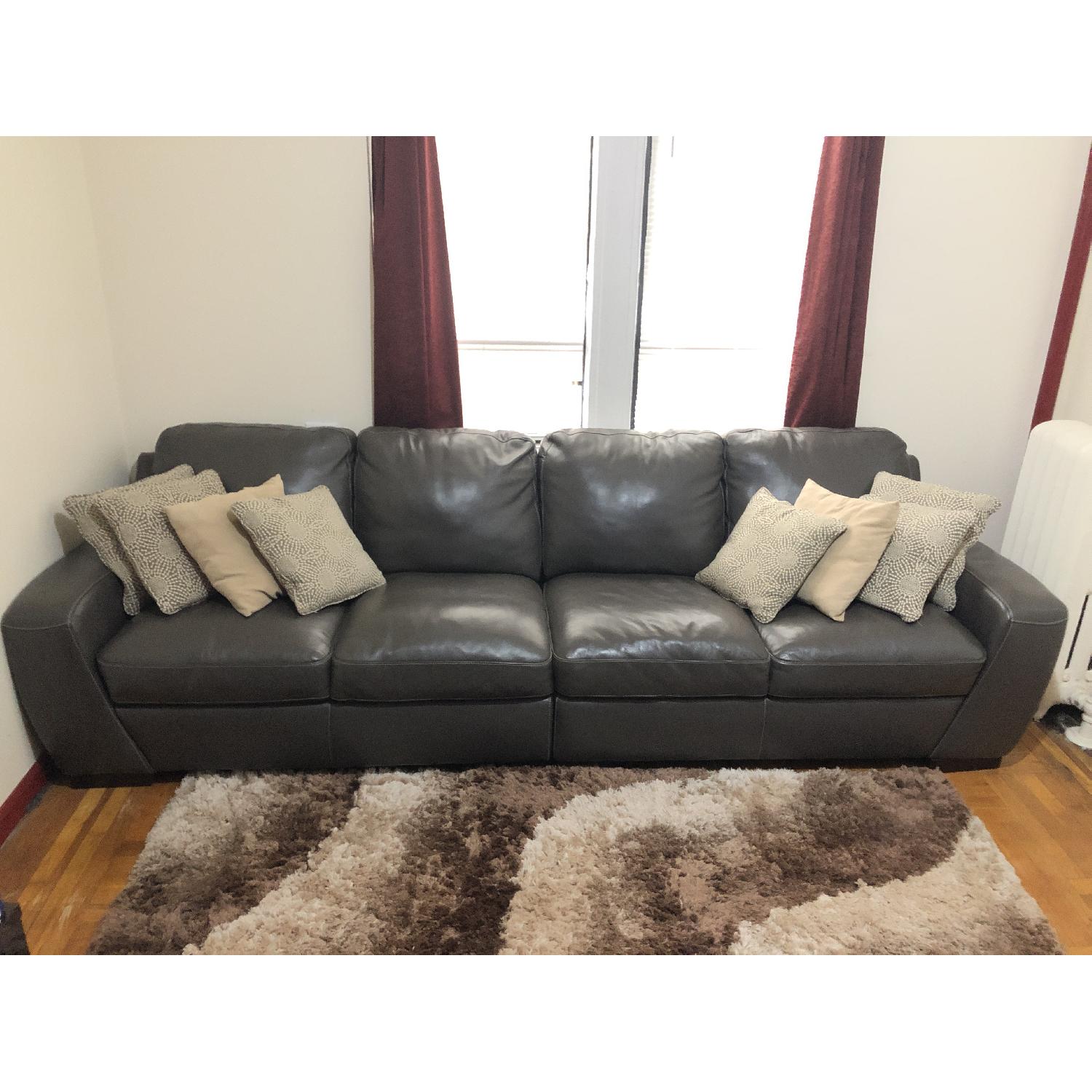 Raymour Flanigan Carpenter 4 Piece Leather Sectional Sofa