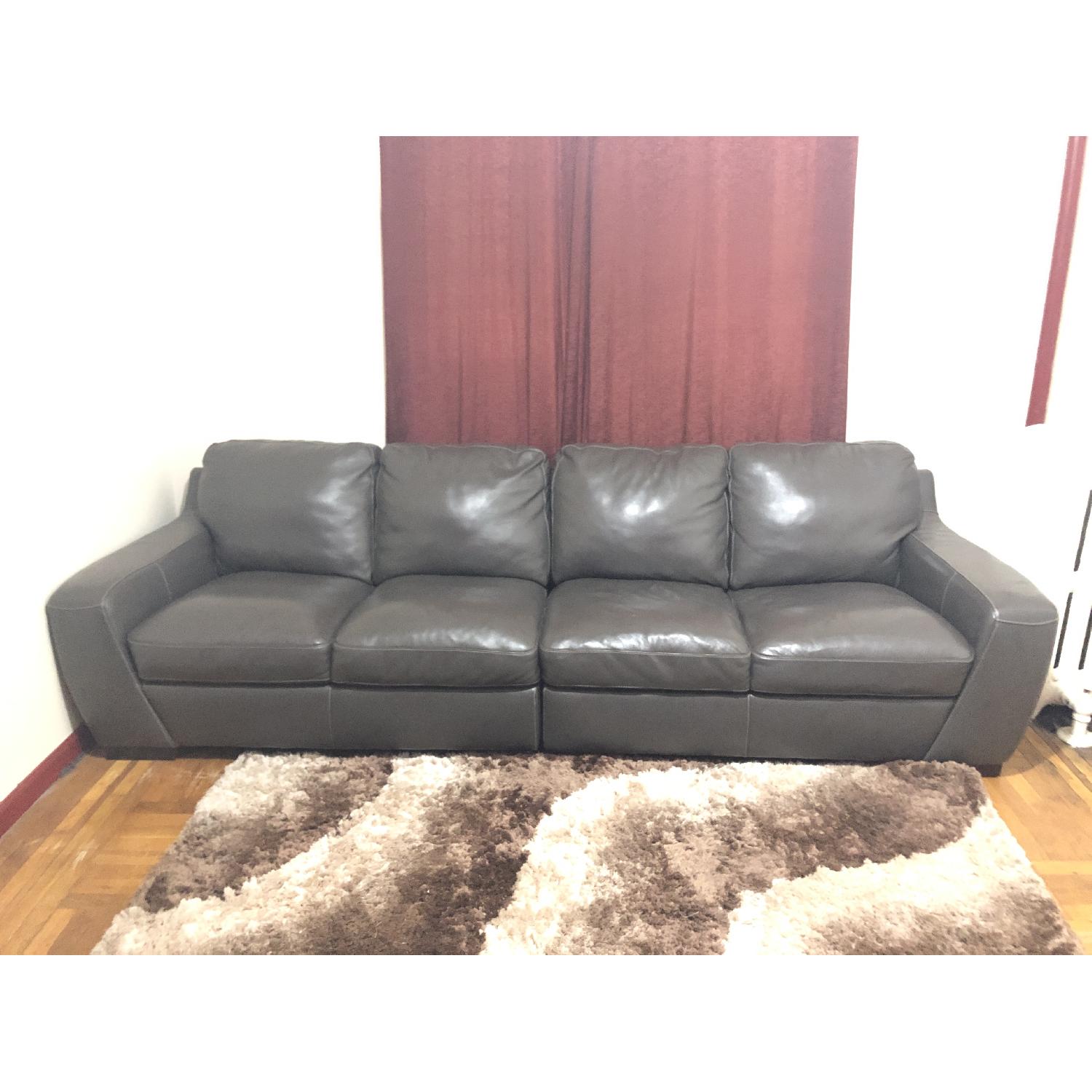 Raymour & Flanigan Carpenter 4-Piece Leather Sectional Sofa - image-14