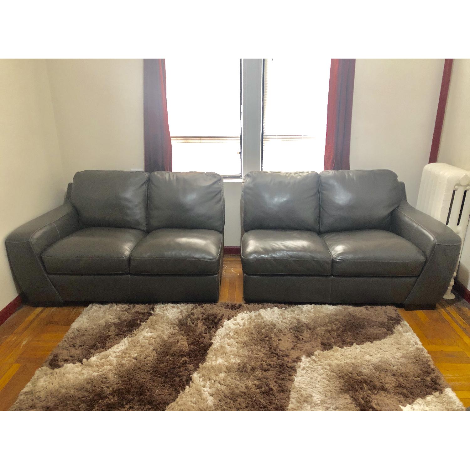 Raymour & Flanigan Carpenter 4-Piece Leather Sectional Sofa - image-13