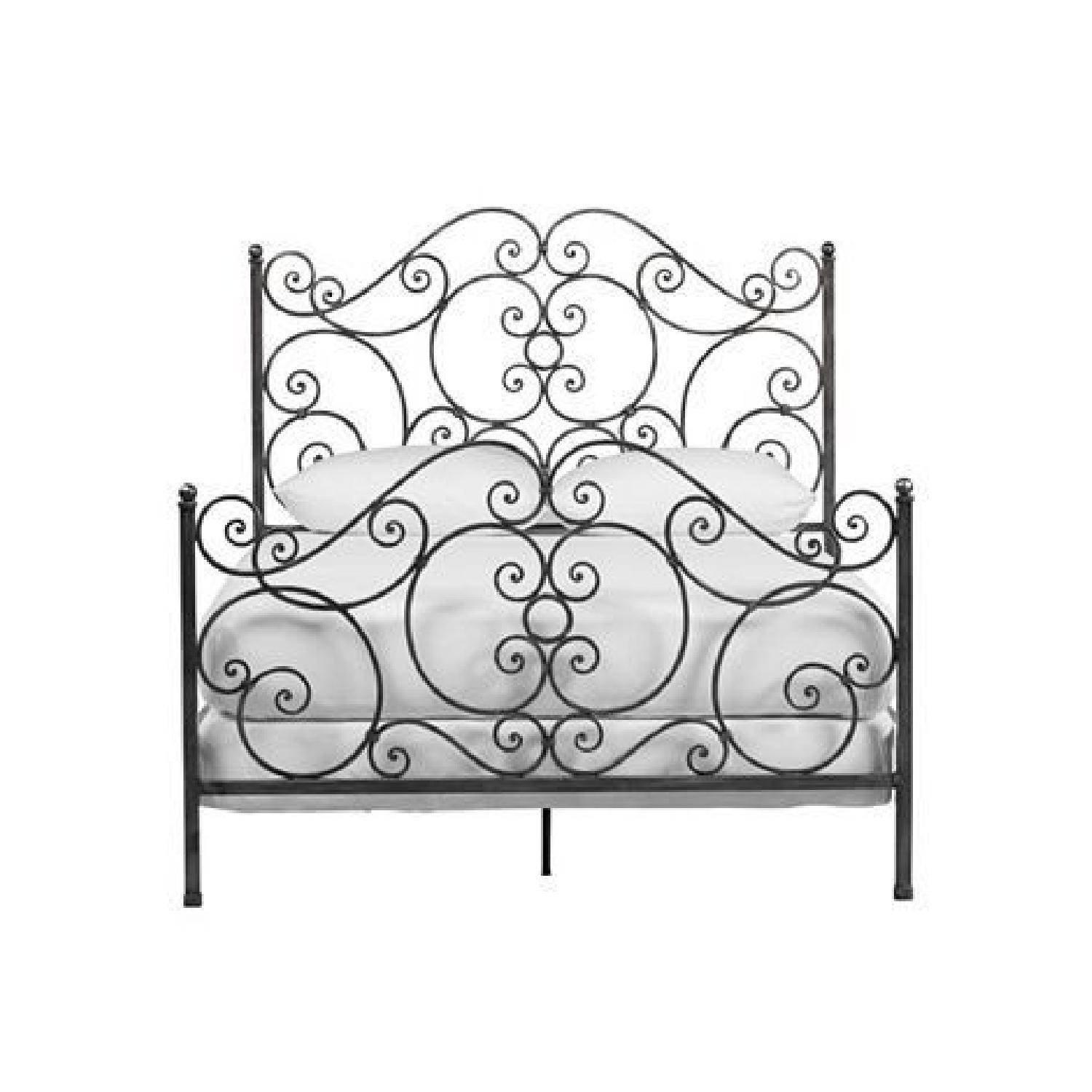 Ethan Allen Wrought Iron Bed Frame - image-0