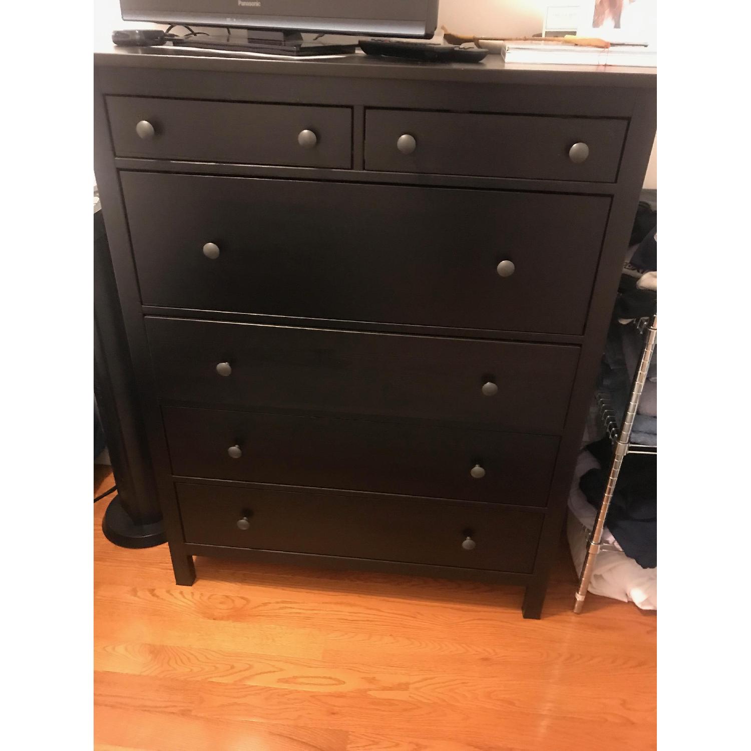 Ikea Hemnes 6 Drawer Black Brown Dresser - image-3