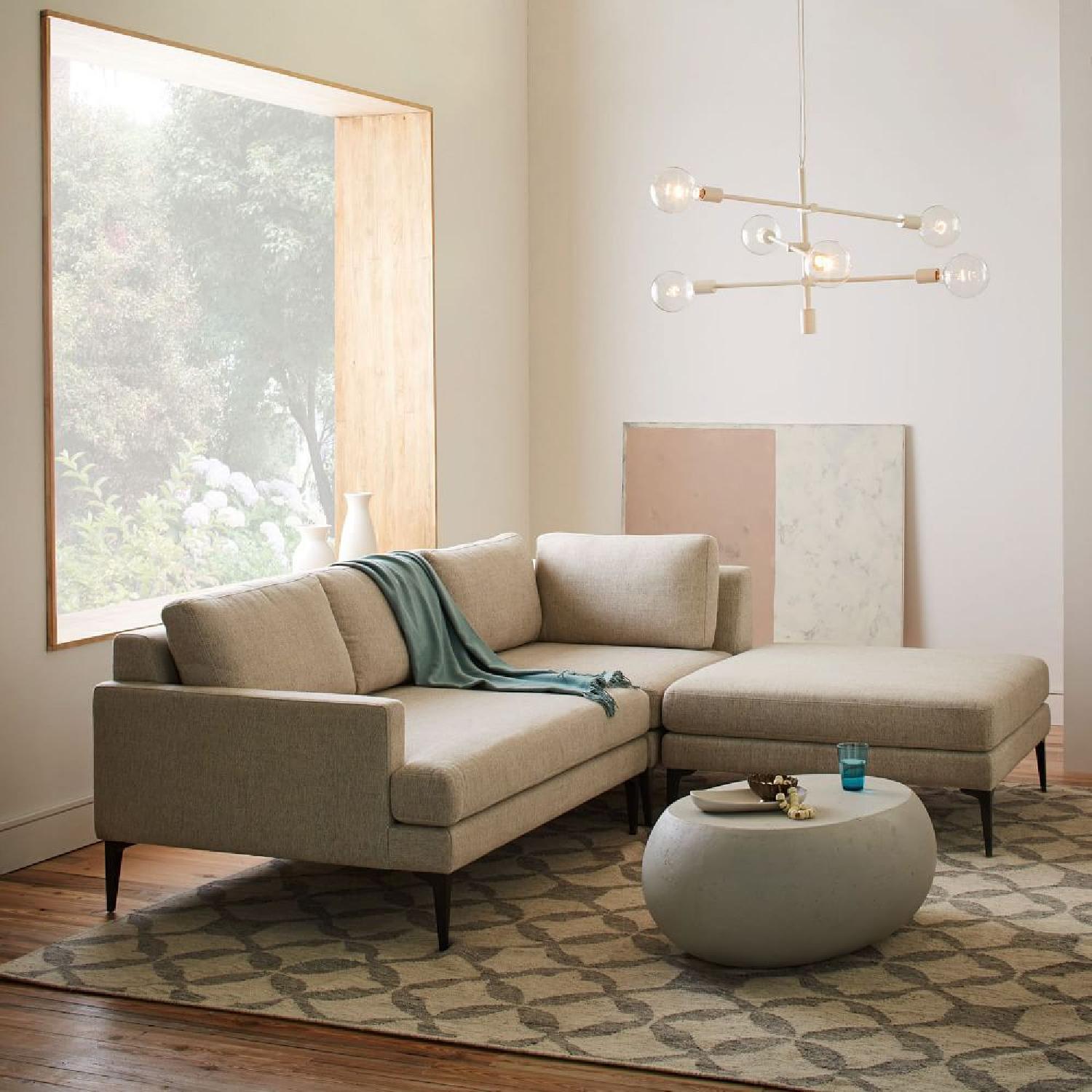 West Elm Andes Left Arm Chaise Lounge - image-1