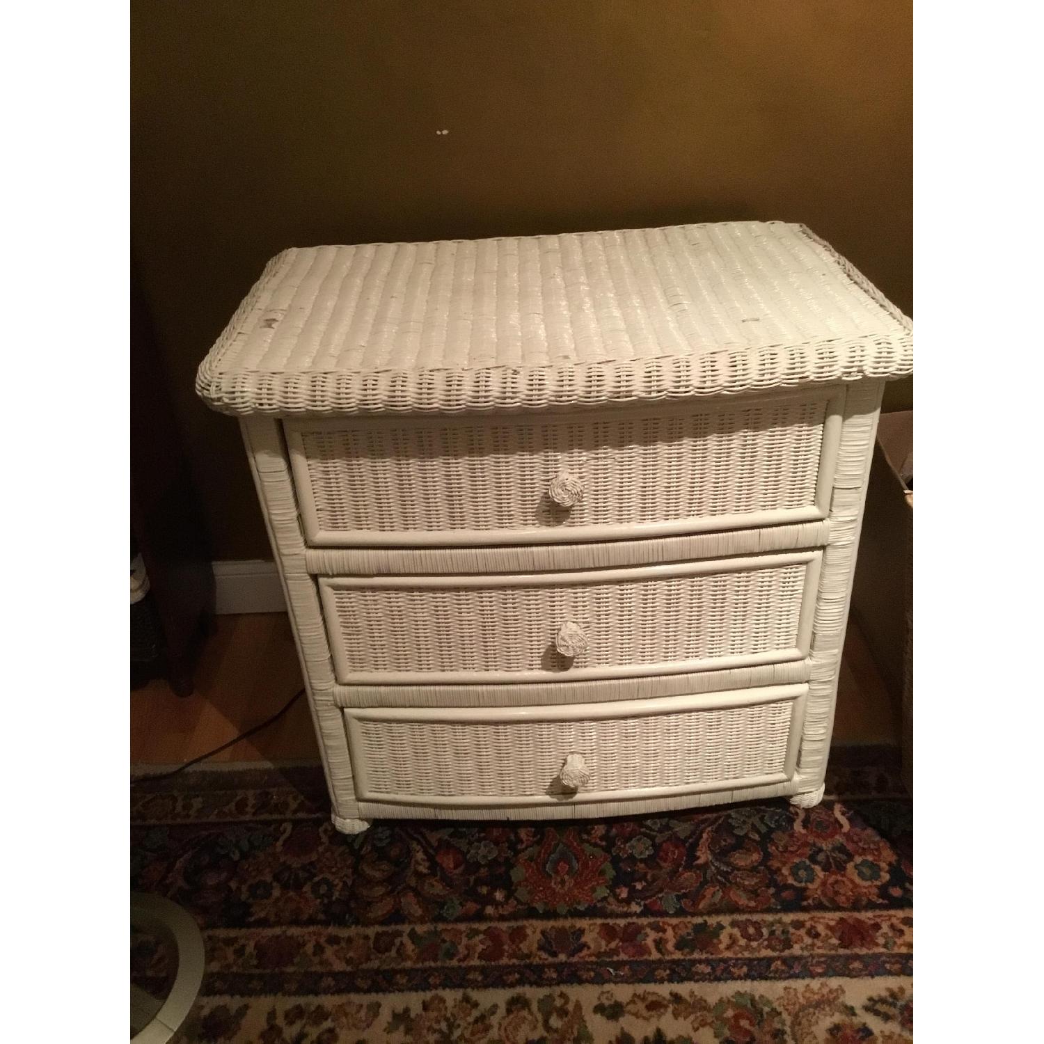 White Wicker Dresser - image-3