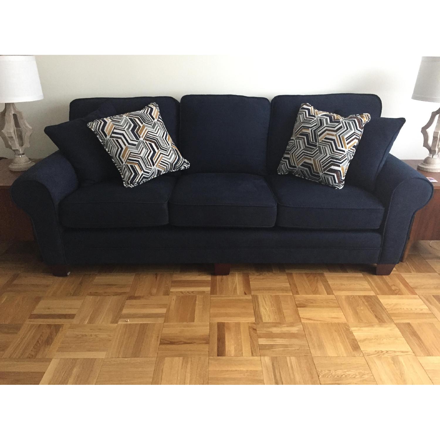 Bob's Gracie Navy Sofa + Chair & Ottoman - image-1