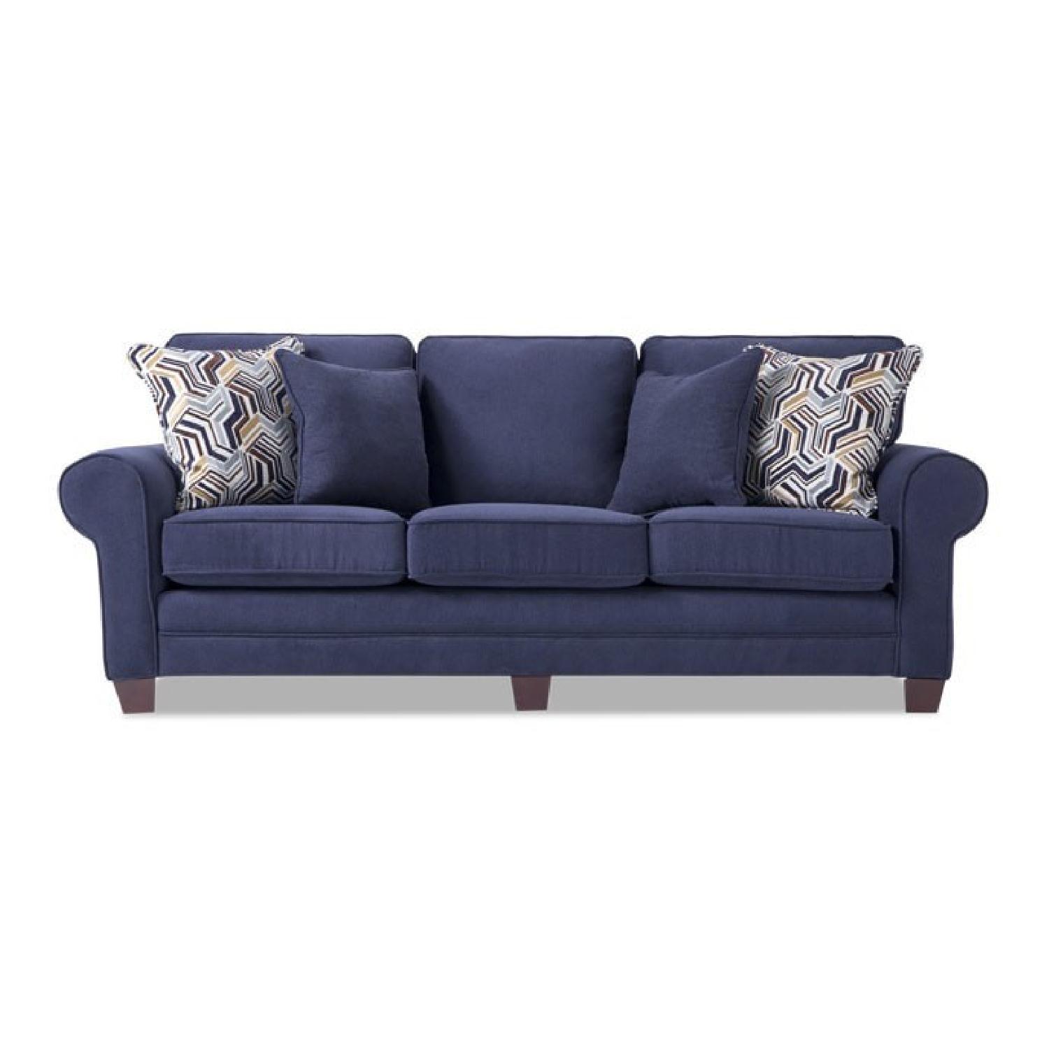 Bob's Gracie Navy Sofa + Chair & Ottoman AptDeco