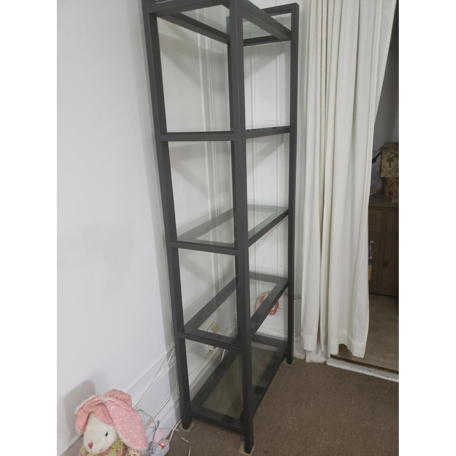Crate & Barrel Black Shelving Unit - image-2