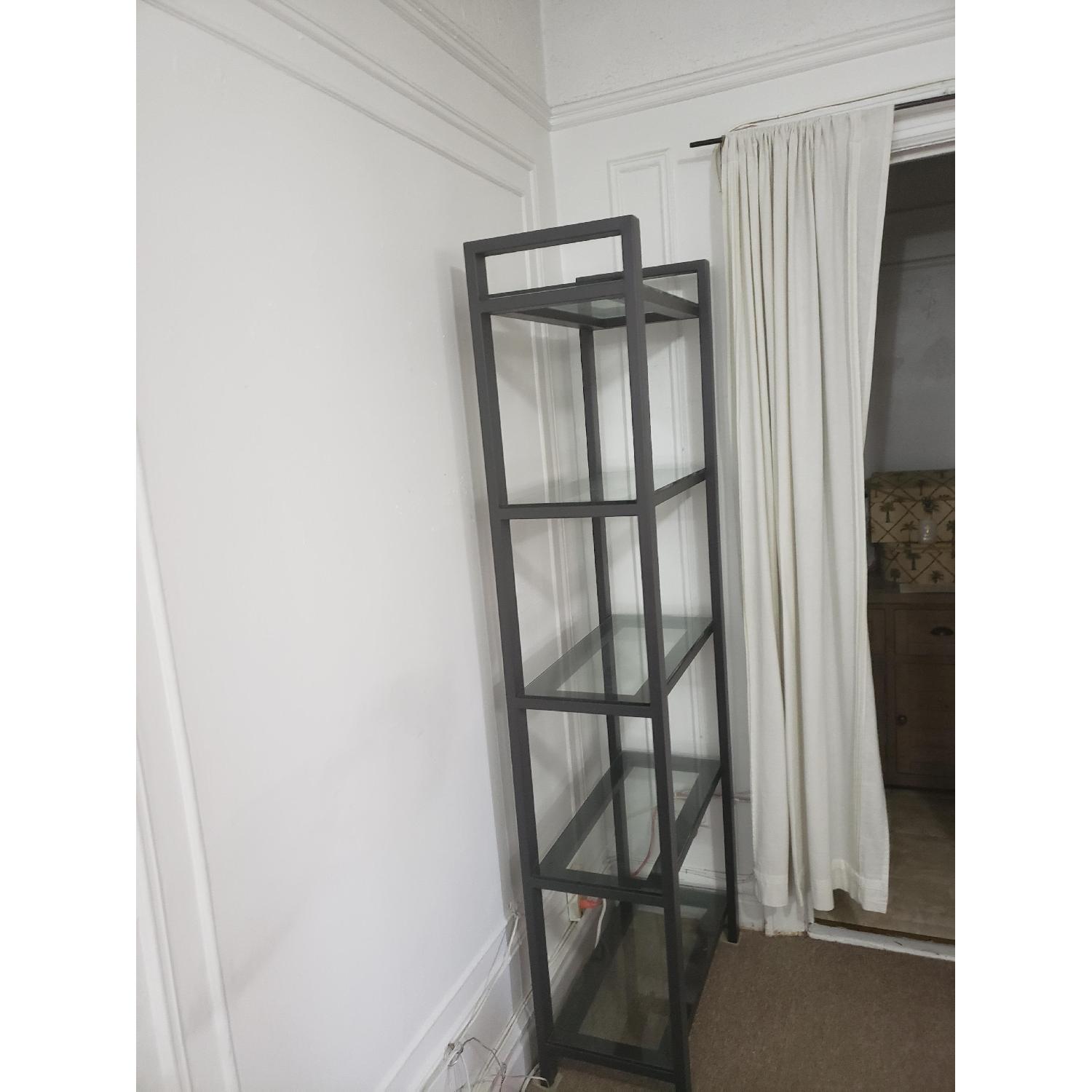 Crate & Barrel Black Shelving Unit - image-3