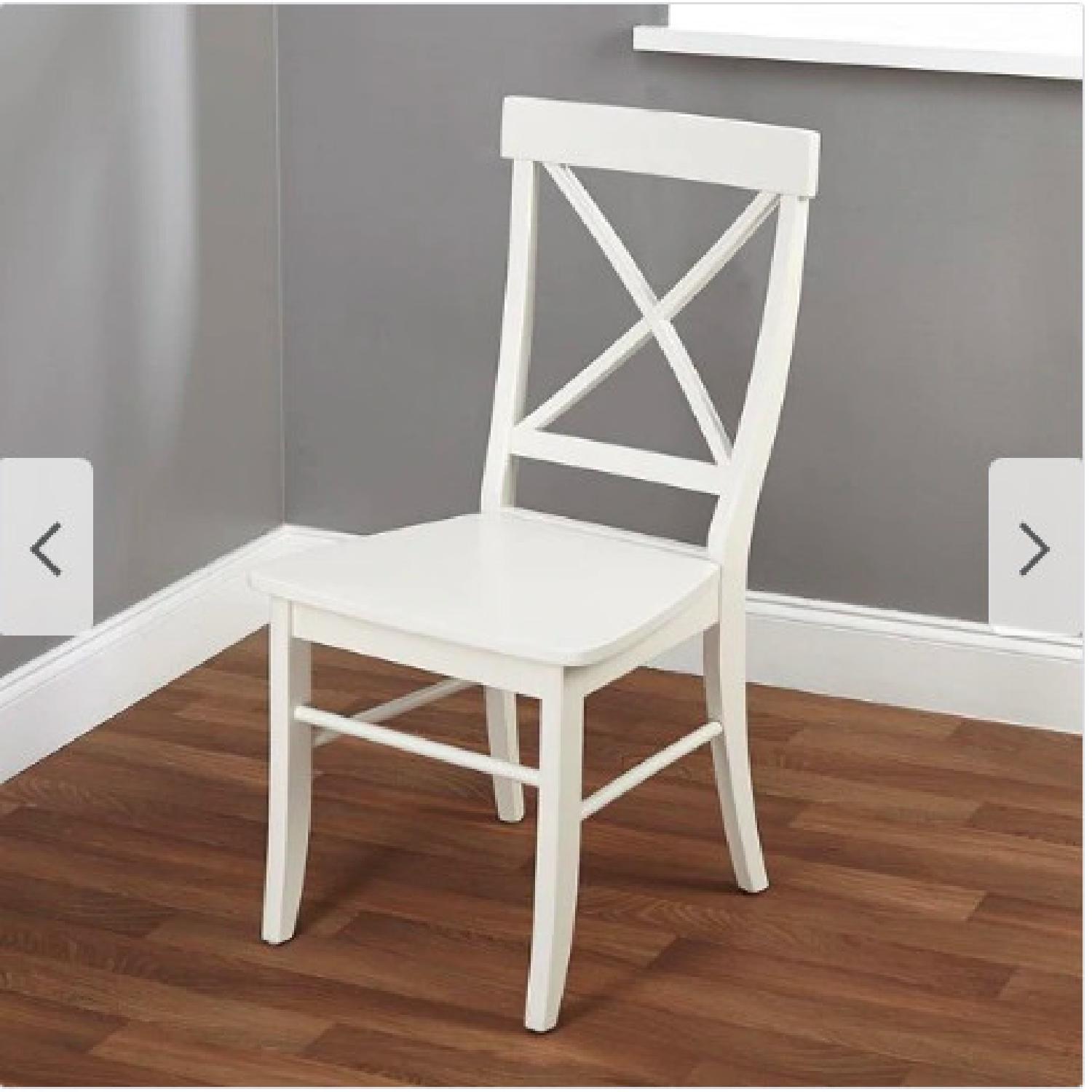 Simple Living Antique White Writing Desk & Chair - image-4