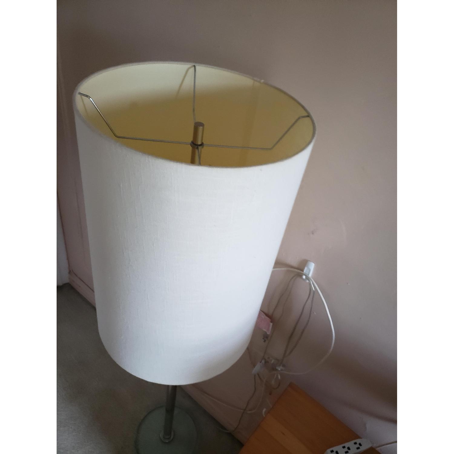 Metal Floor Lamp w/ Linen Shade - image-2