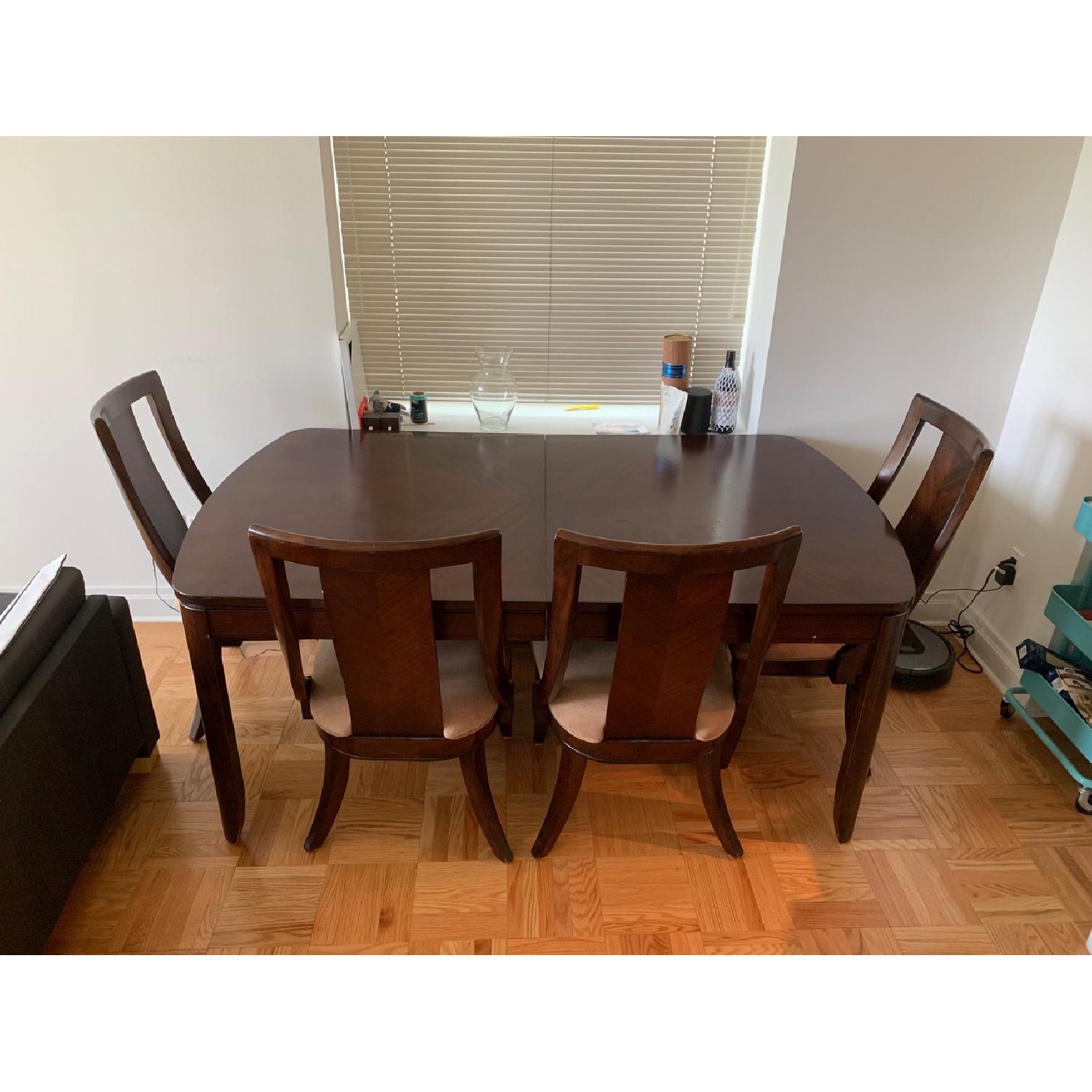 Wood Dining Table w/ 6 Chairs - AptDeco