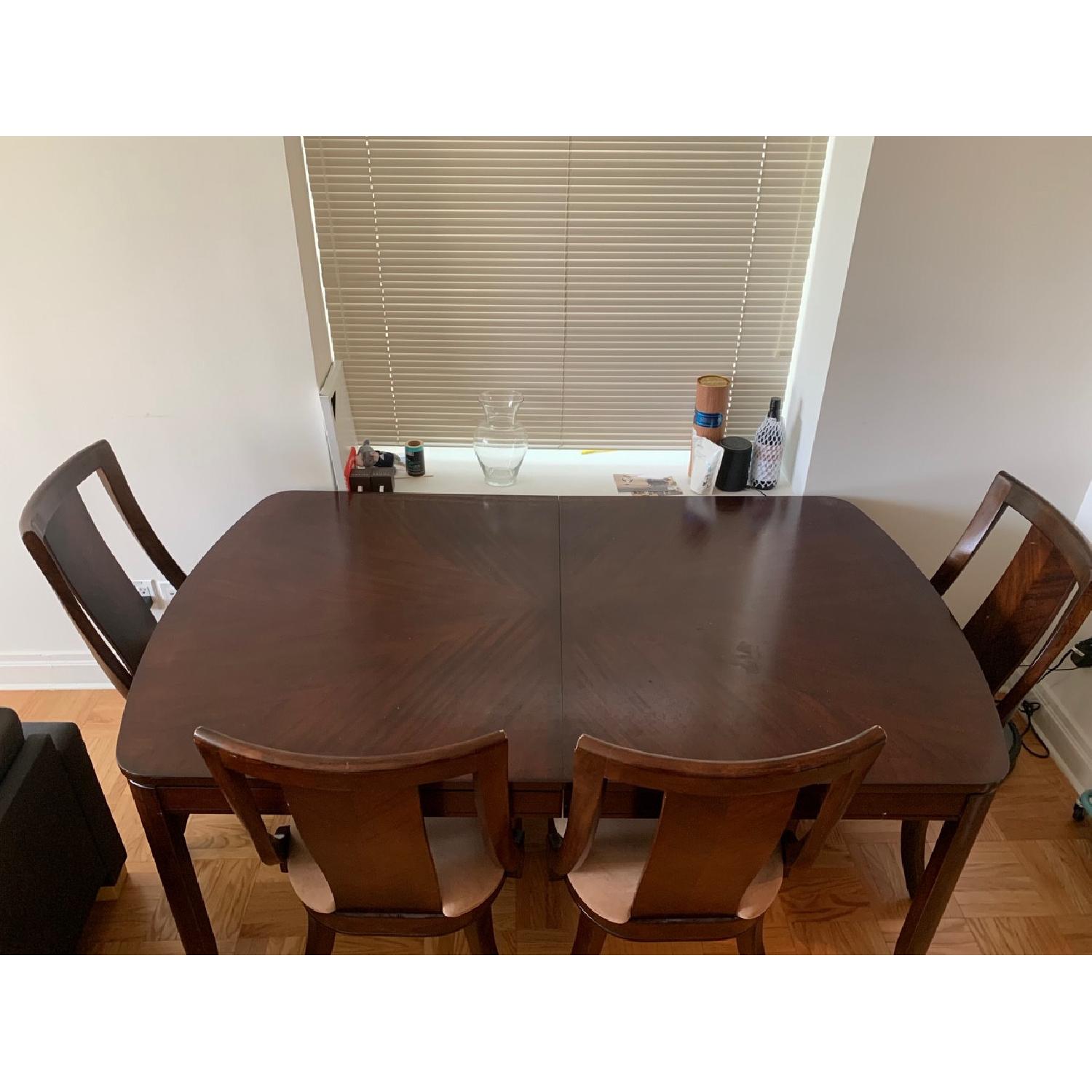Wood Dining Table w/ 6 Chairs - AptDeco