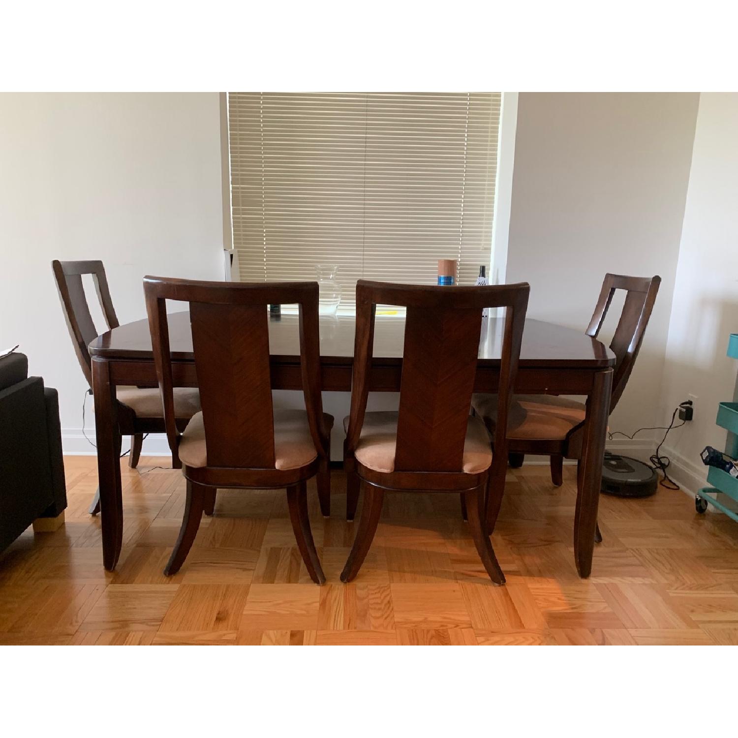 Wood Dining Table w/ 6 Chairs - AptDeco