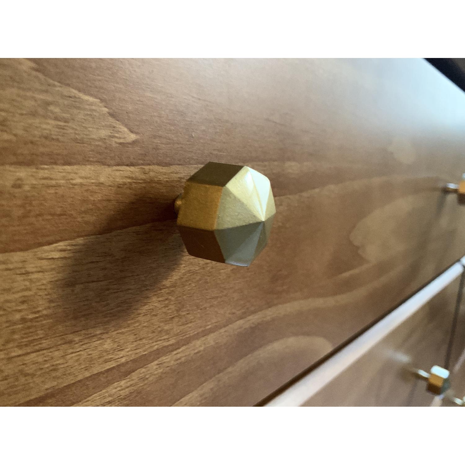 Walnut Dresser w/ Gold Anthropologie Knobs - image-2