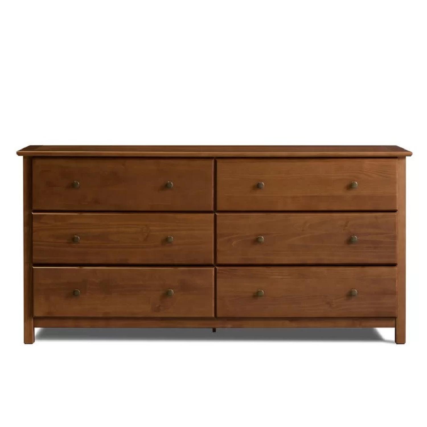 Walnut Dresser w/ Gold Anthropologie Knobs - image-3