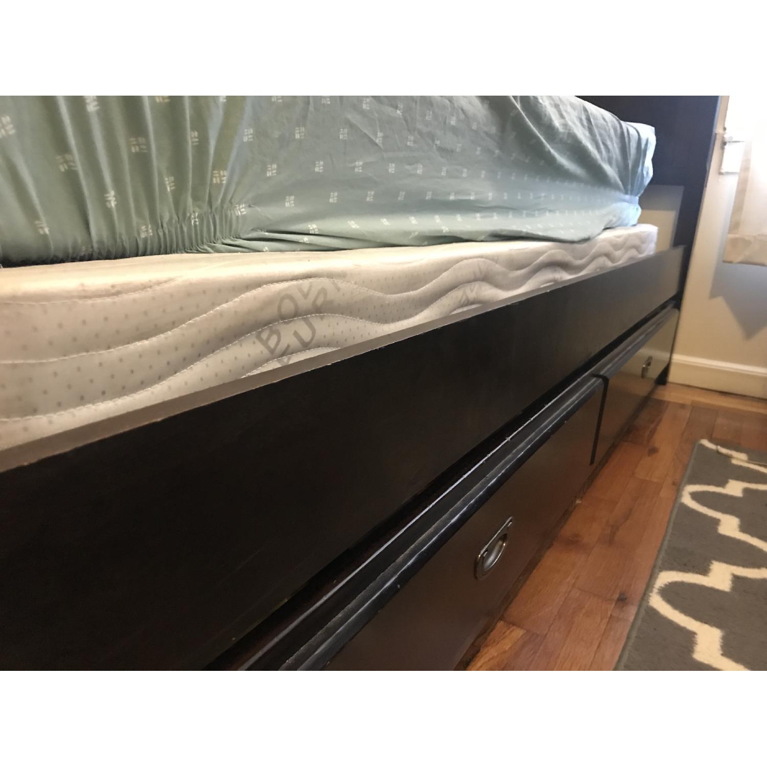 Bob's Twin Size Espresso Bed w/ Trundle AptDeco