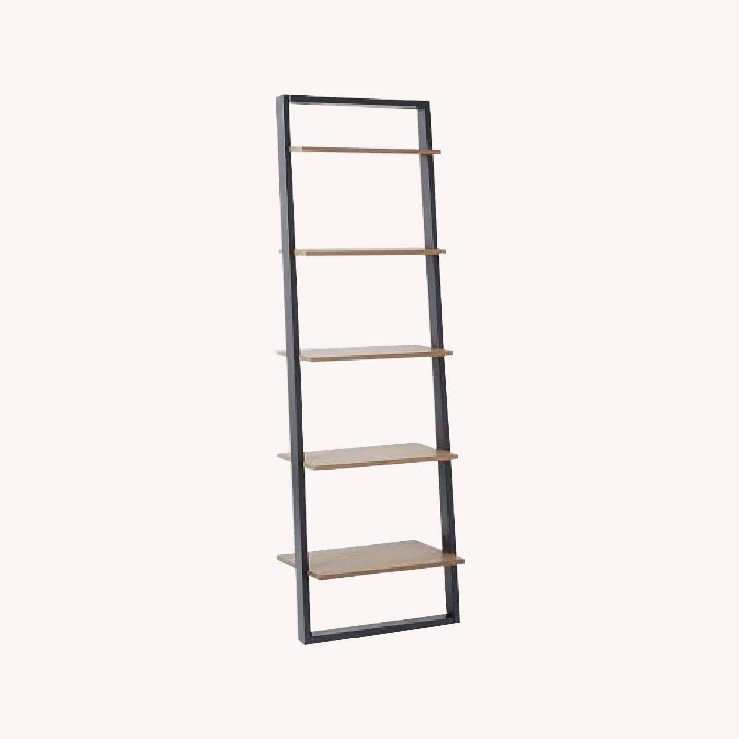 West Elm Ladder Wide Shelf Storage in Sand/Stone - image-0