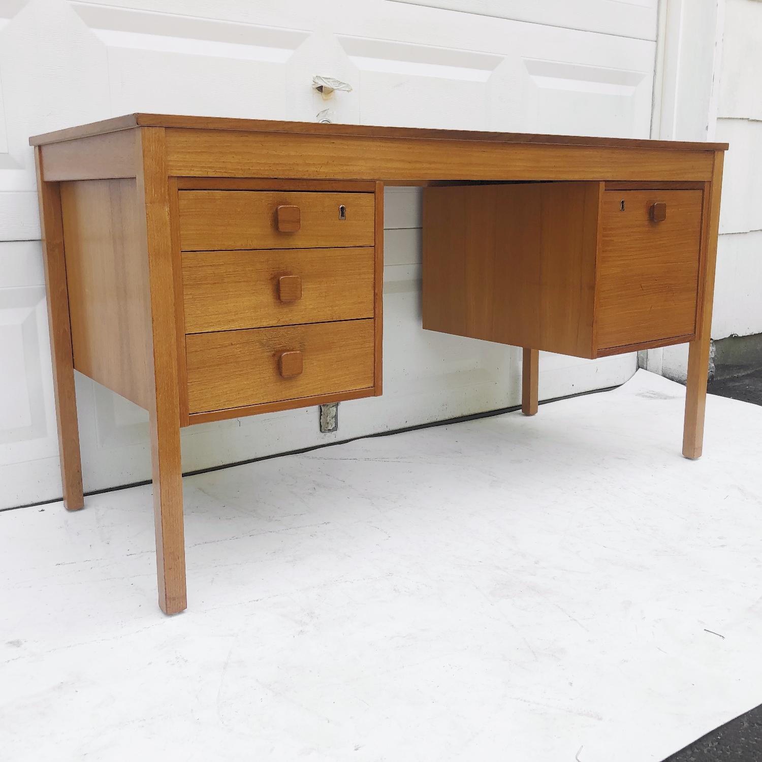 Modern Teak Office Desk - image-4