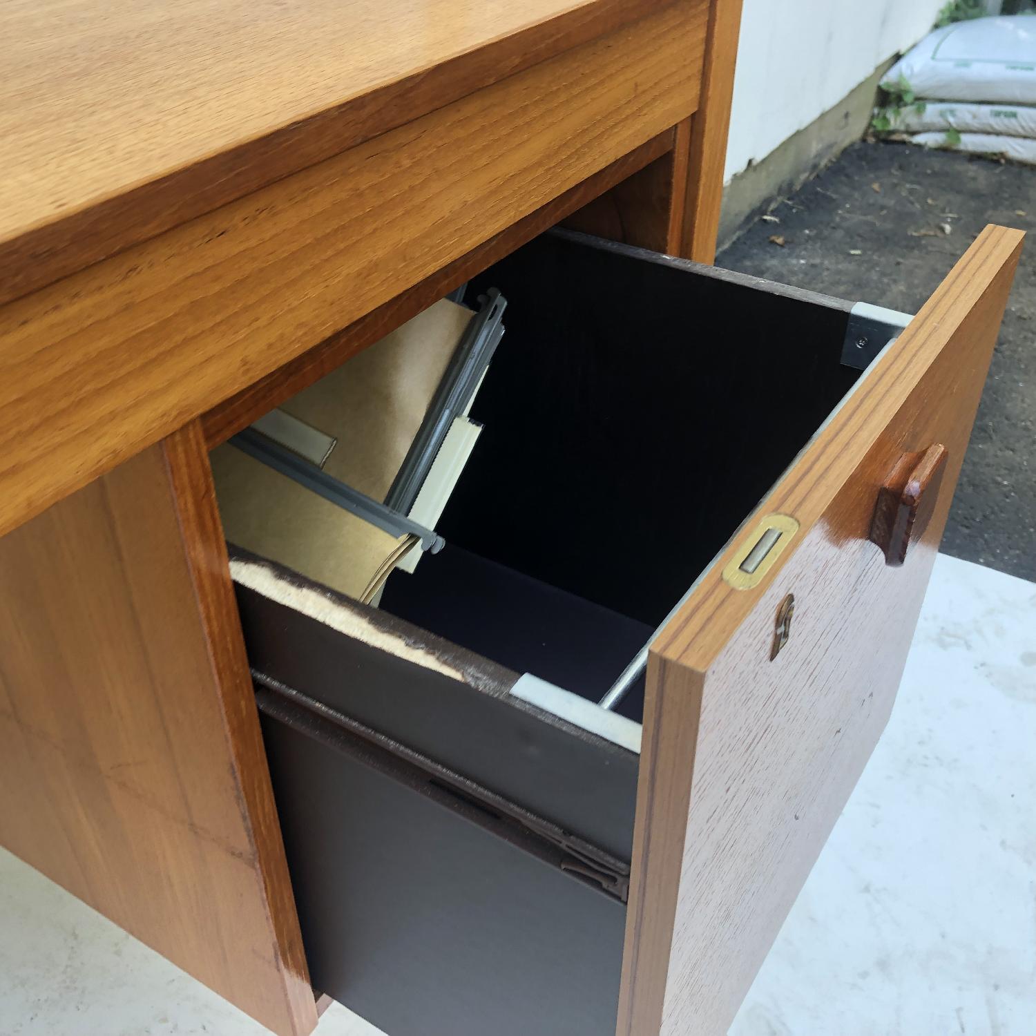 Modern Teak Office Desk - image-11