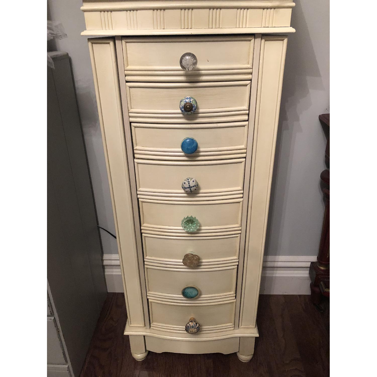 Antique White Jewelry Cabinet - AptDeco