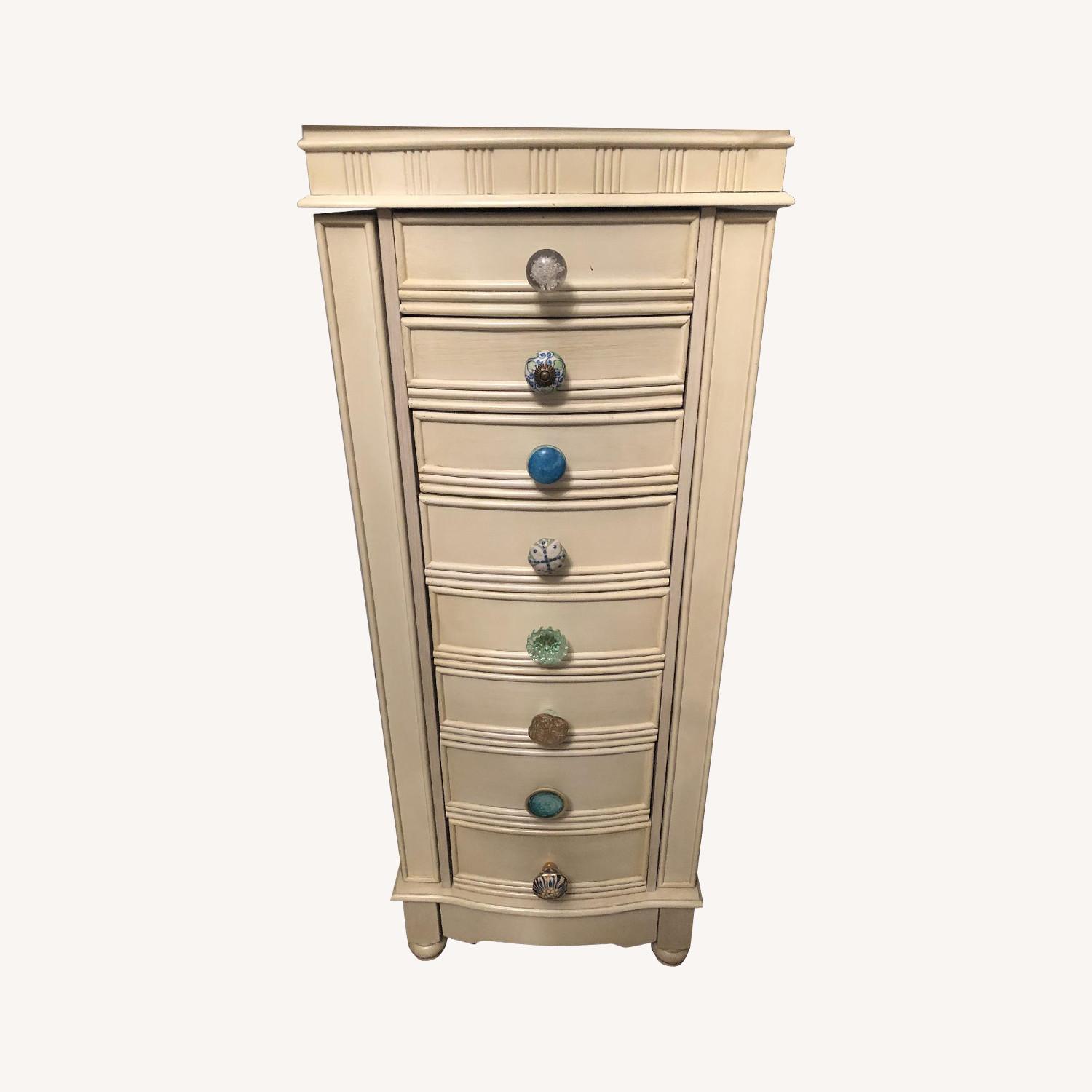 Antique White Jewelry Cabinet - AptDeco