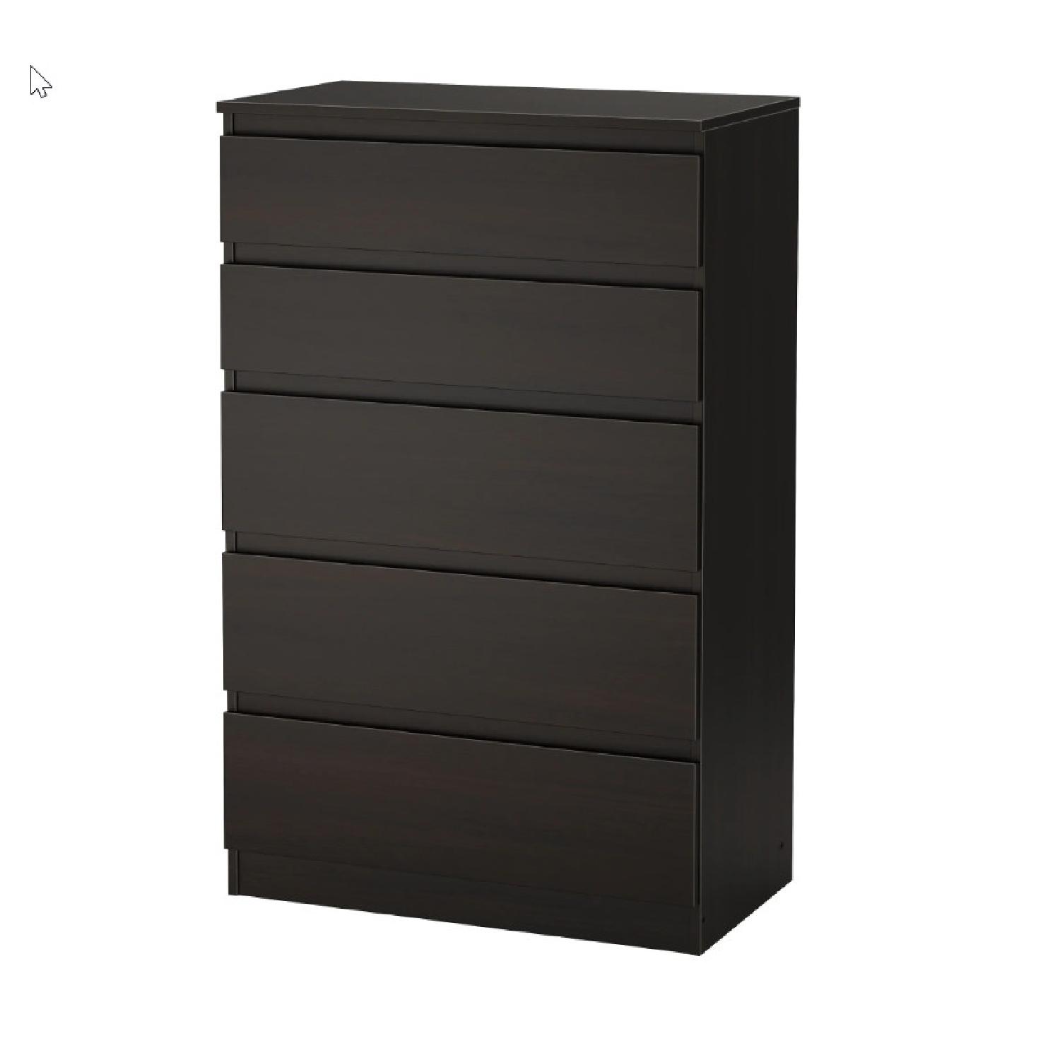 Ikea Kullen 5-Drawer Chest in Black-Brown - image-0