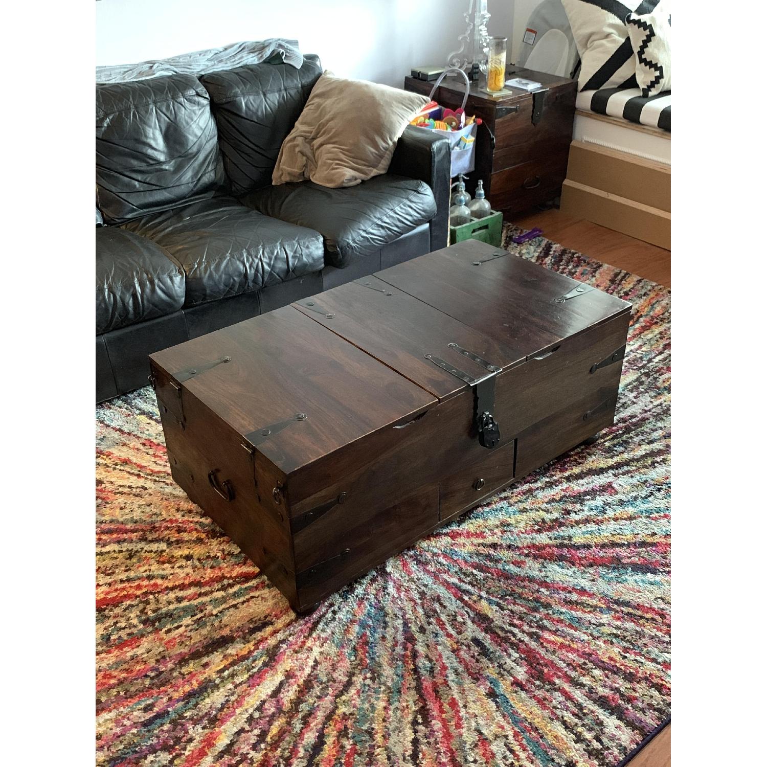 Crate & Barrel Taka Trunk Coffee Table - image-3