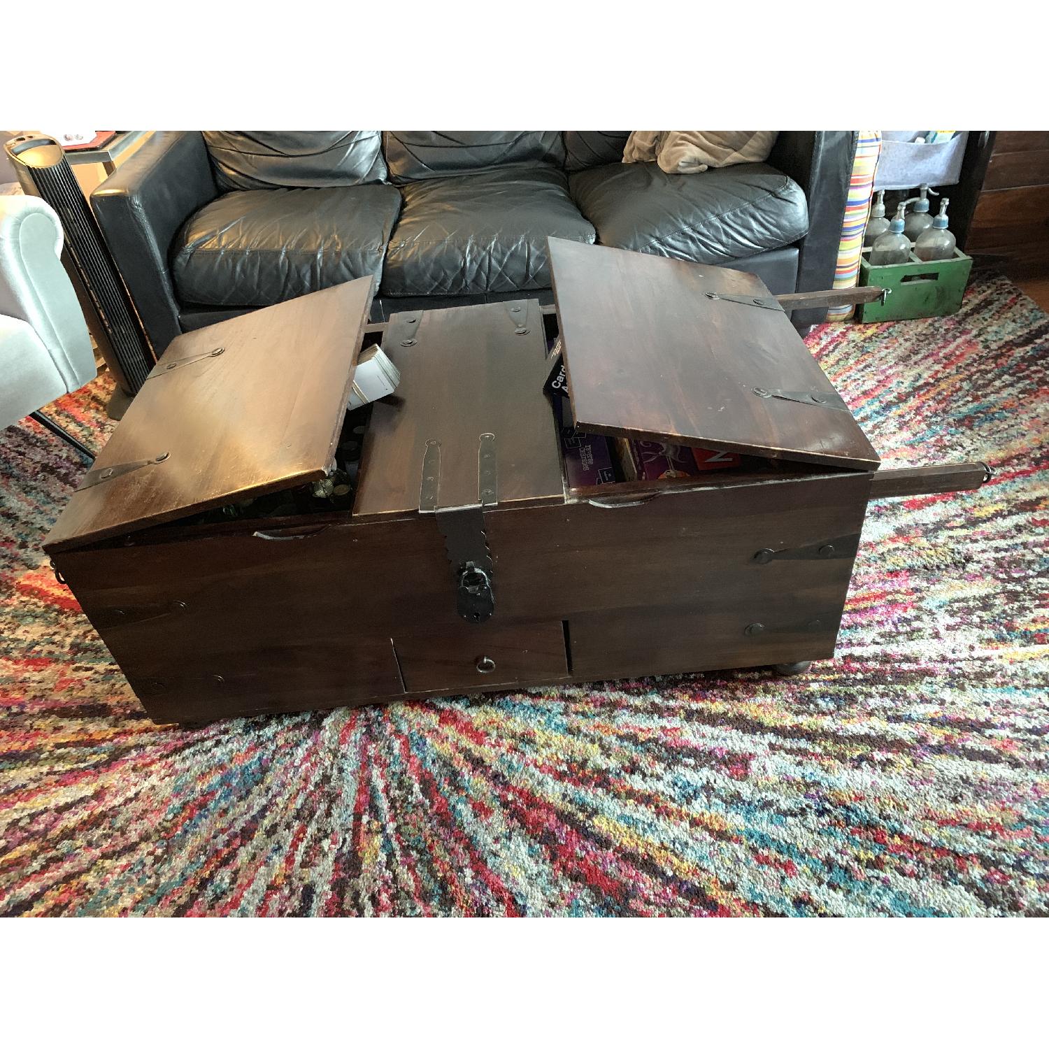 Crate & Barrel Taka Trunk Coffee Table - image-5