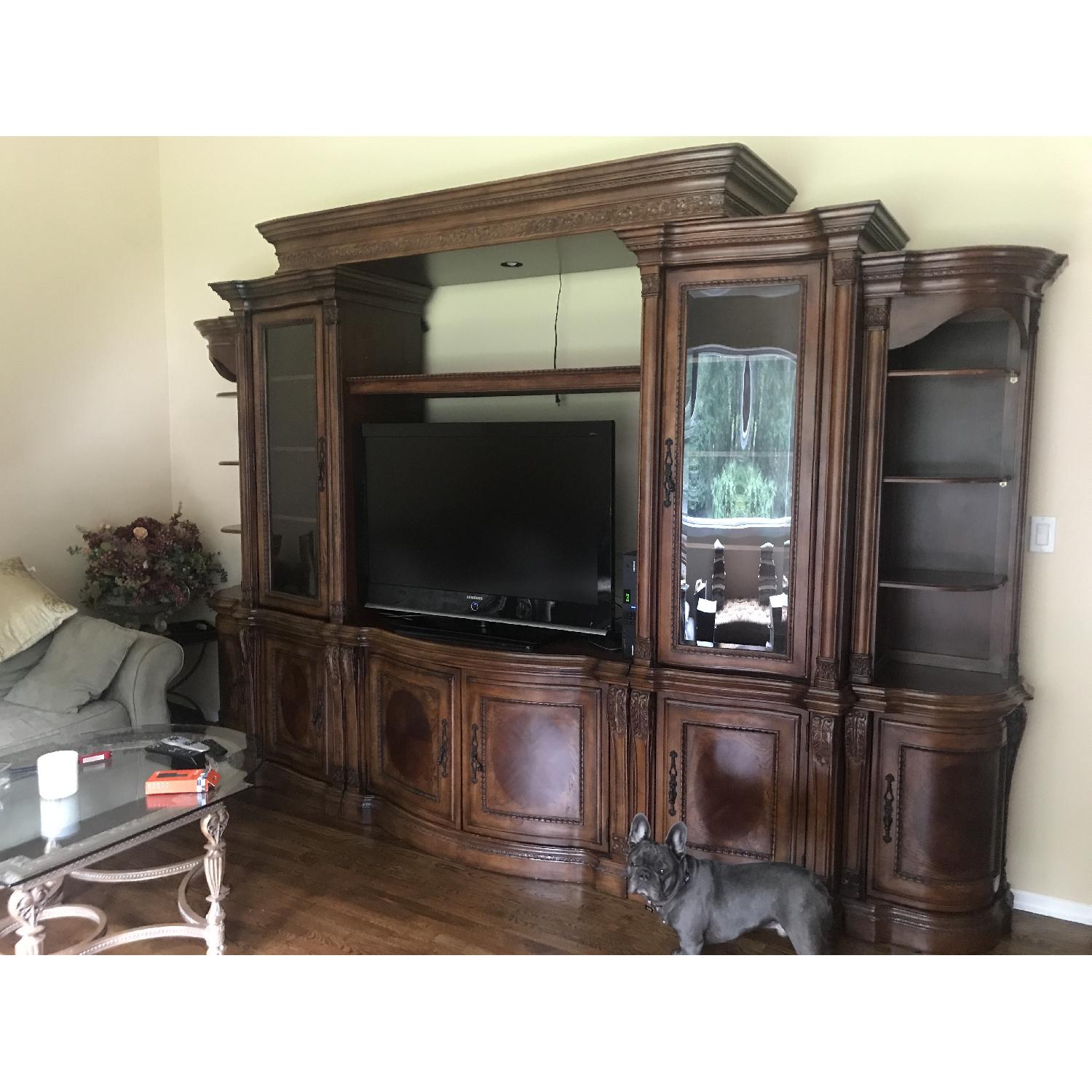 Walnut Entertainment Wall Unit - image-2