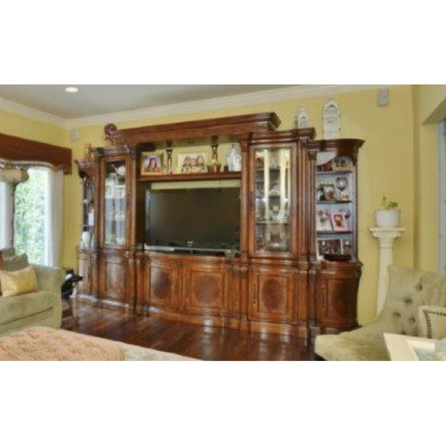 Walnut Entertainment Wall Unit - image-3