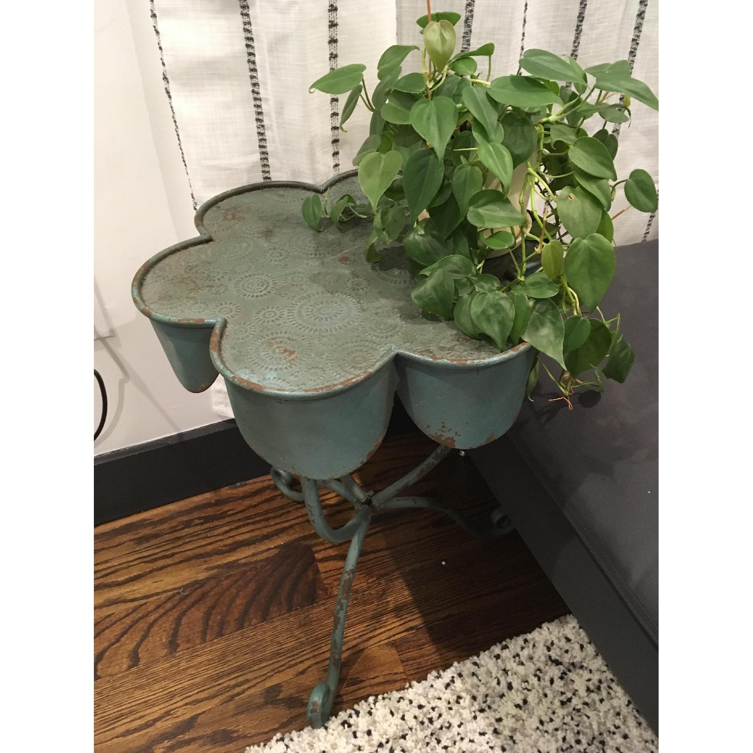 World Market Rustic Boho Turquoise End Table AptDeco