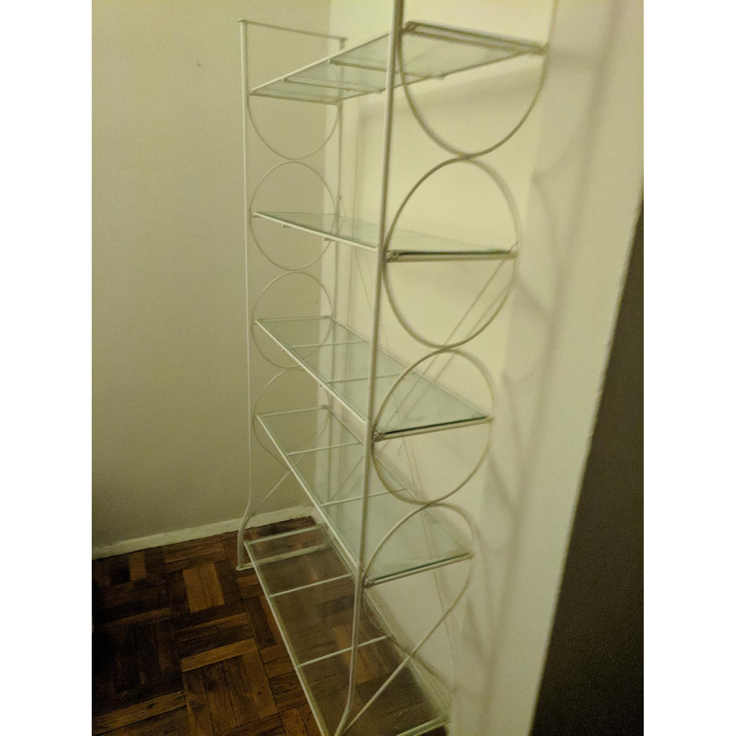 Ikea White & Glass Shelving Unit - image-3