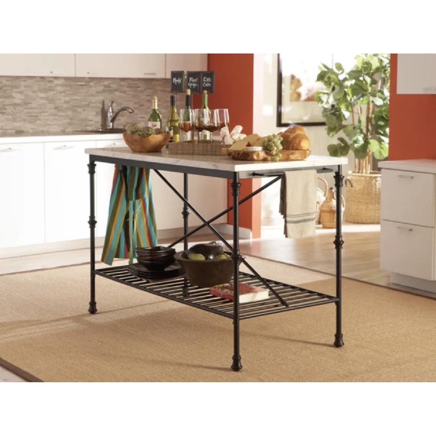 Carbon Loft Free Standing Counter Height Kitchen Island - image-1