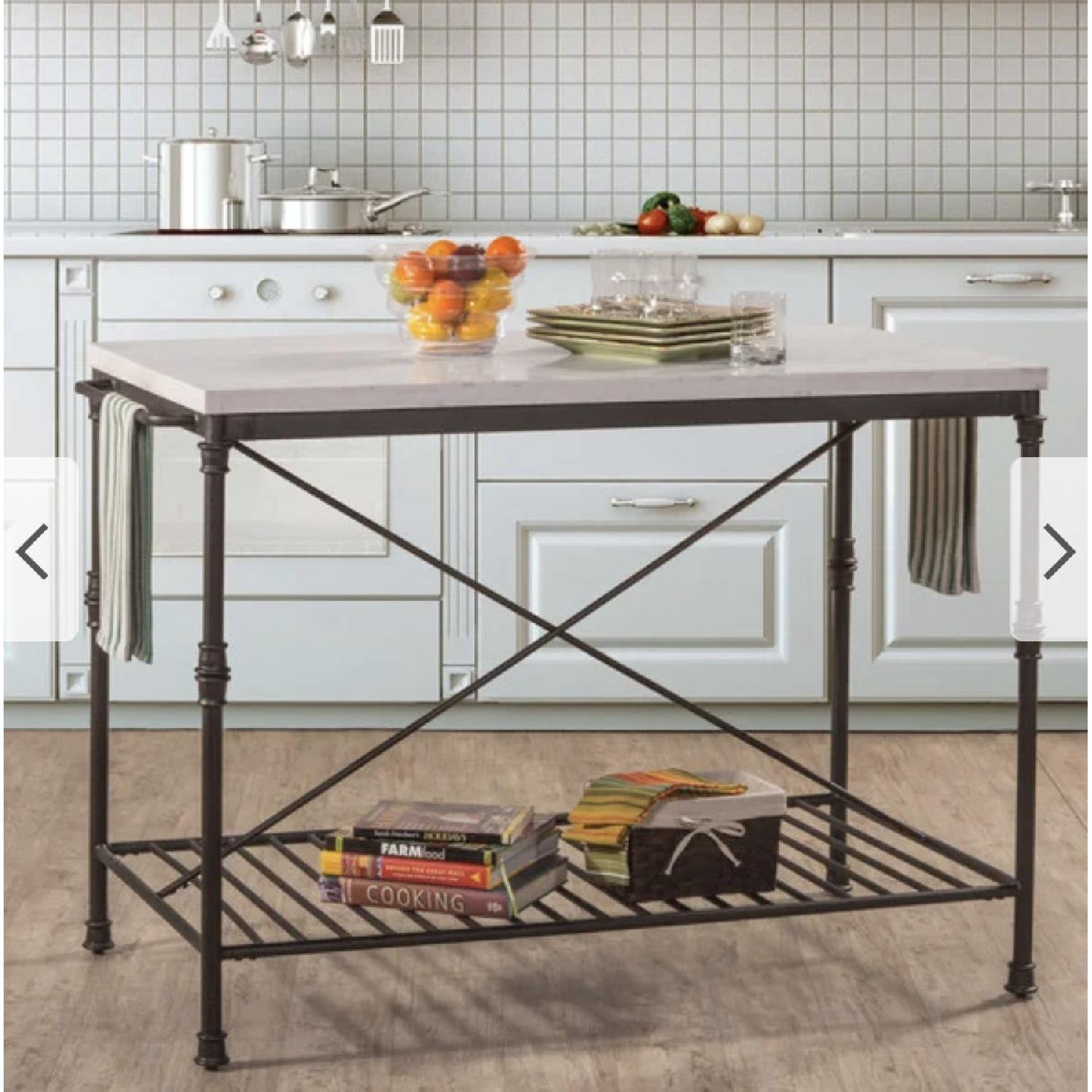 Carbon Loft Free Standing Counter Height Kitchen Island - image-2