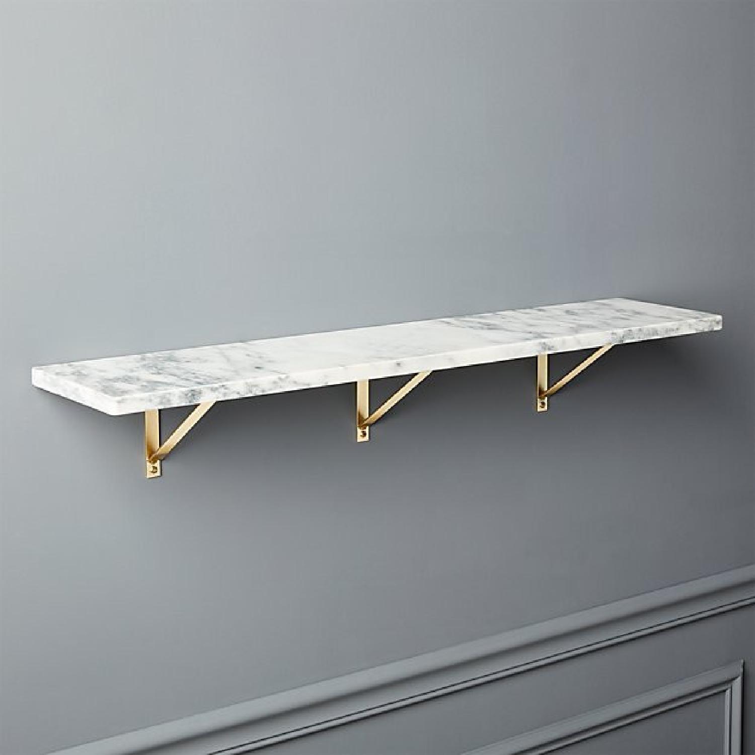 CB2 Marble Wall Mount Shelf - image-1