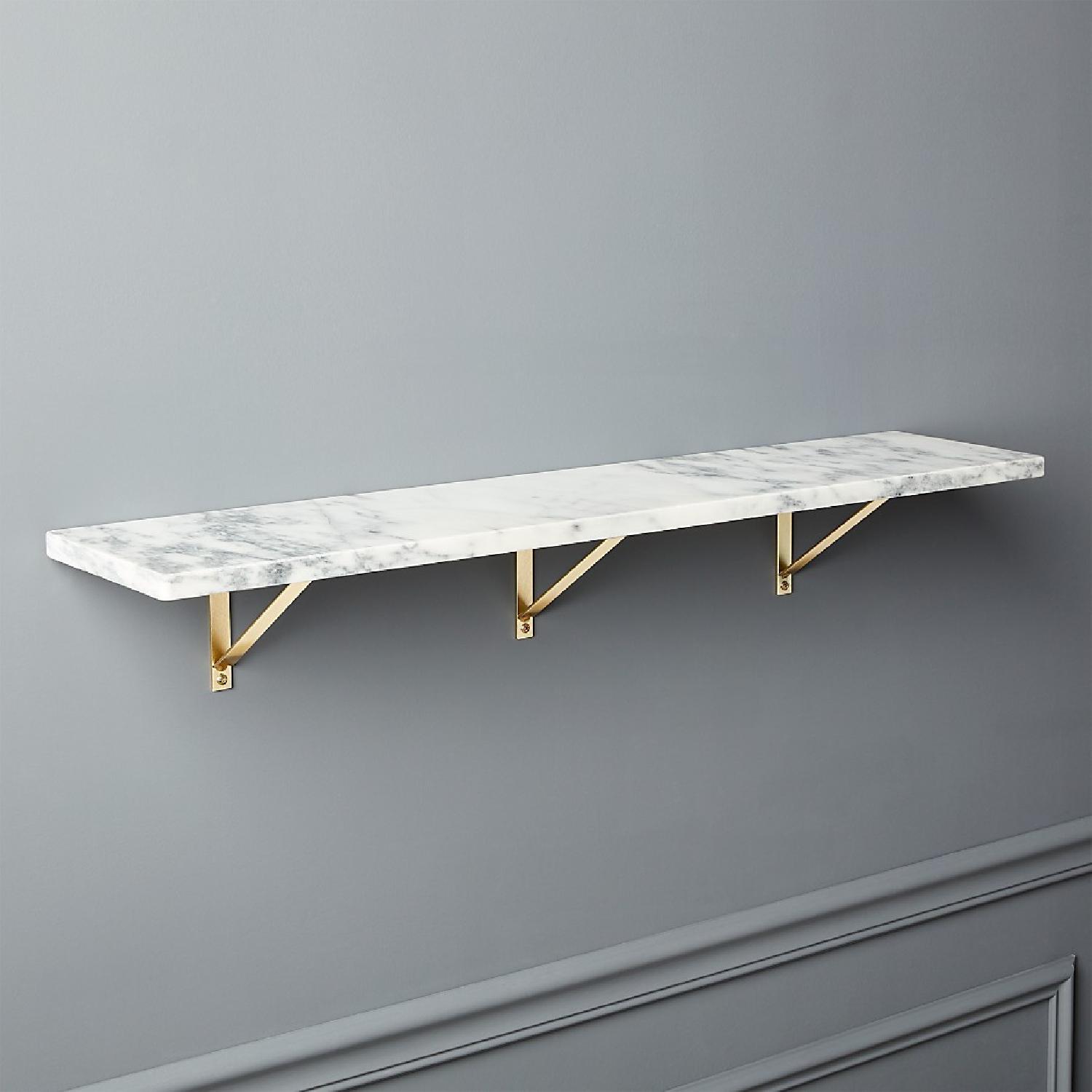 CB2 Marble Wall Mount Shelf - image-3