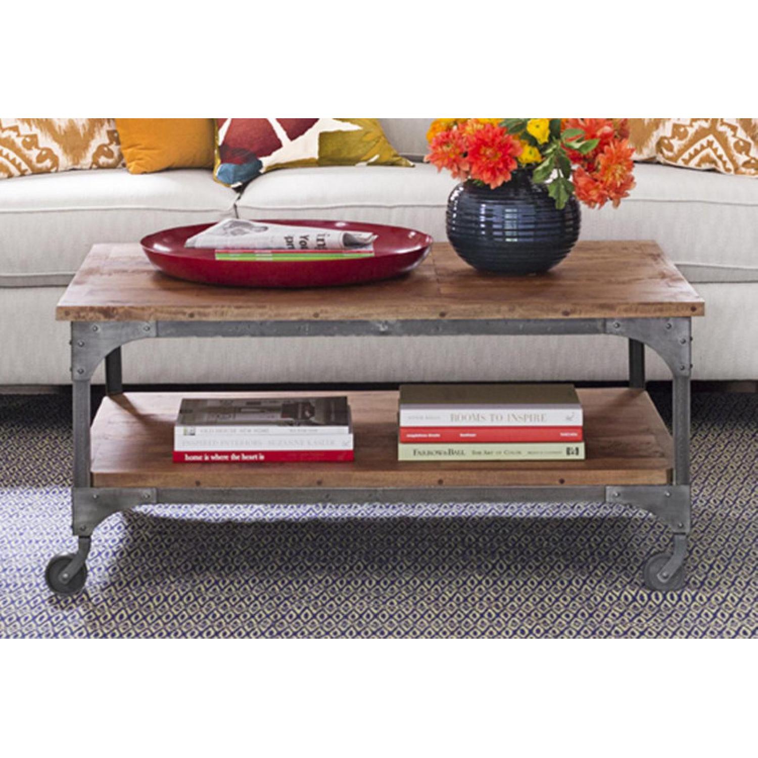 World Market Wood & Metal Industrial Coffee Table - image-4