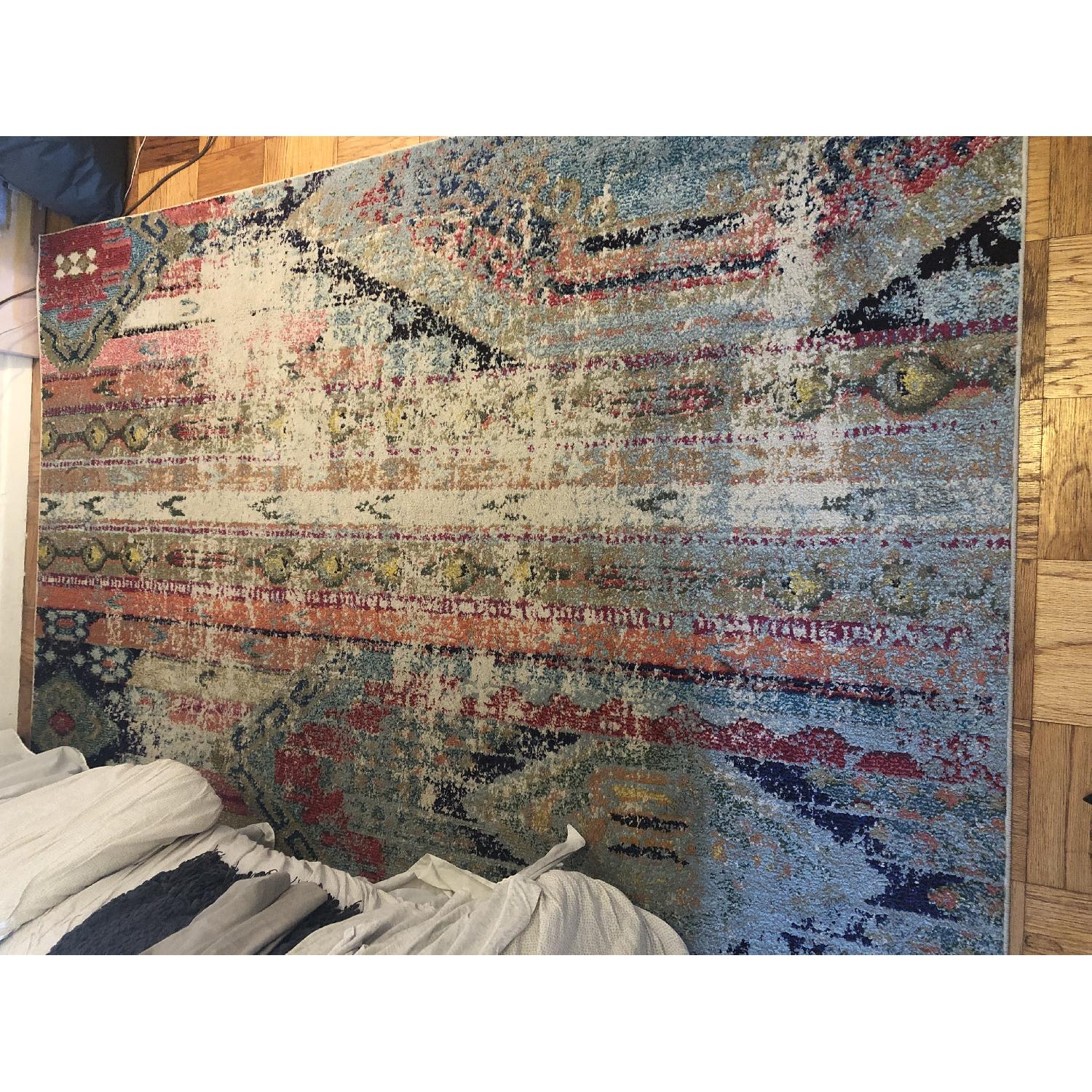 Mistana Newburyport Orange/Blue/Pink Area Rug - image-1