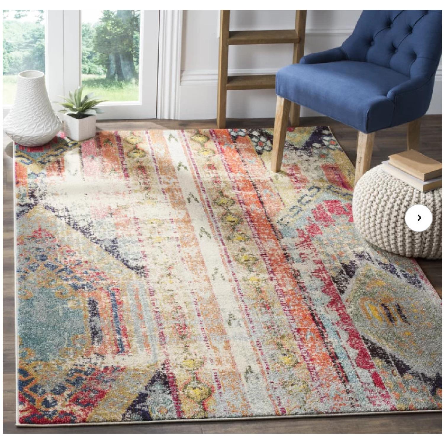 Mistana Newburyport Orange/Blue/Pink Area Rug - image-4