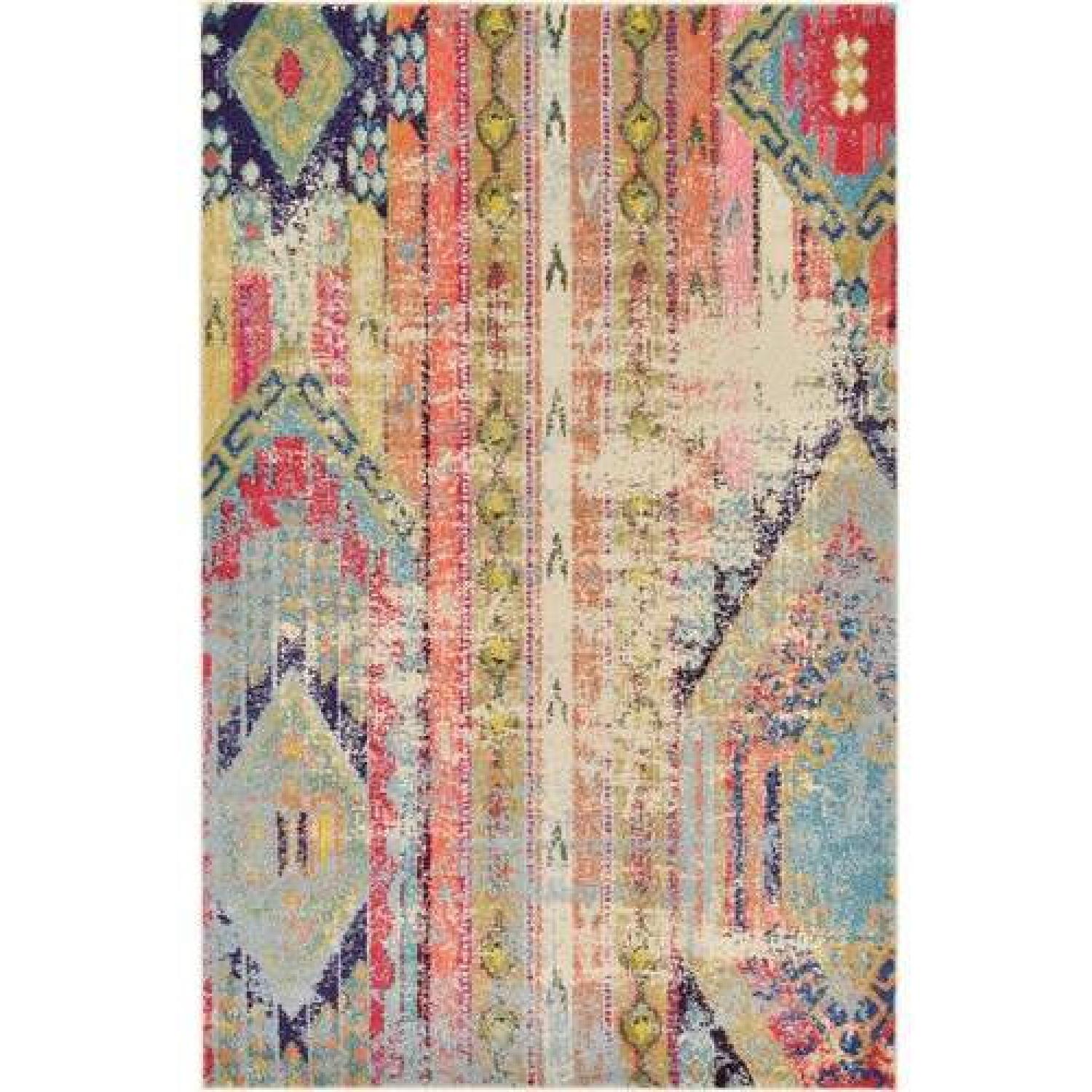 Mistana Newburyport Orange/Blue/Pink Area Rug - image-0