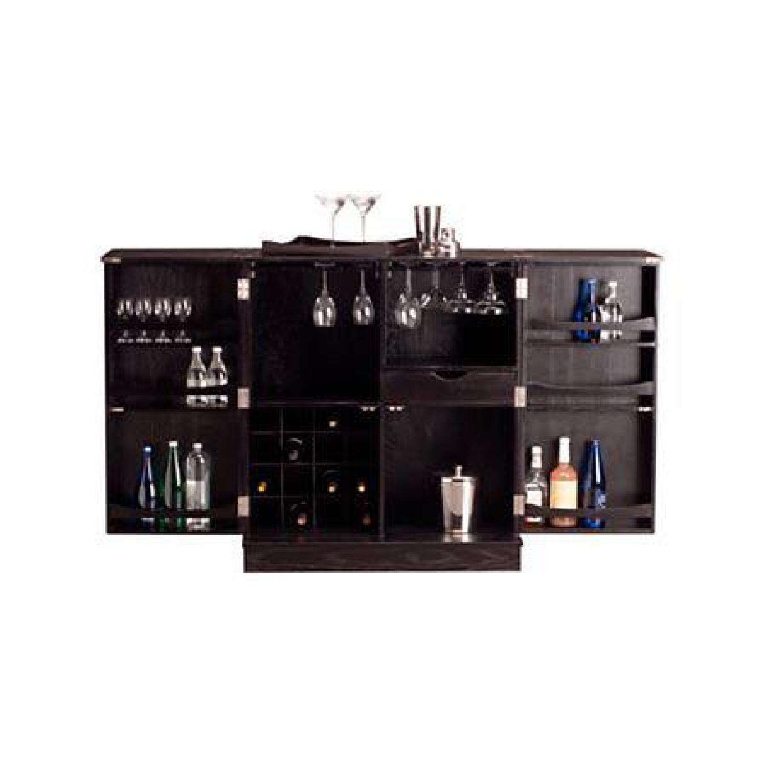 Crate & Barrel Steamer Chest Bar Cabinet - image-2